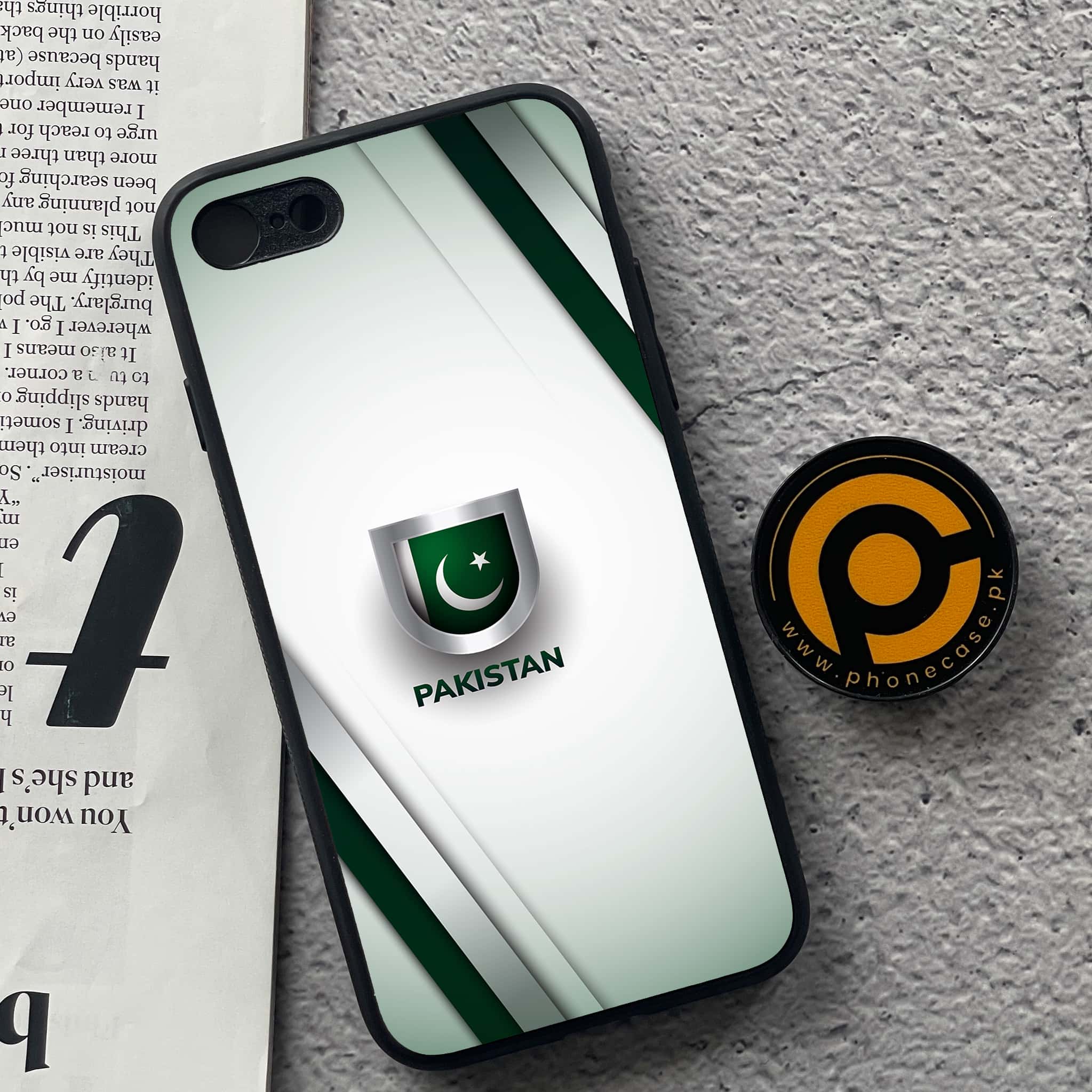 iPhone 7 / 8 - Pakistani Flag Series - Premium Printed Glass soft Bumper shock Proof Case