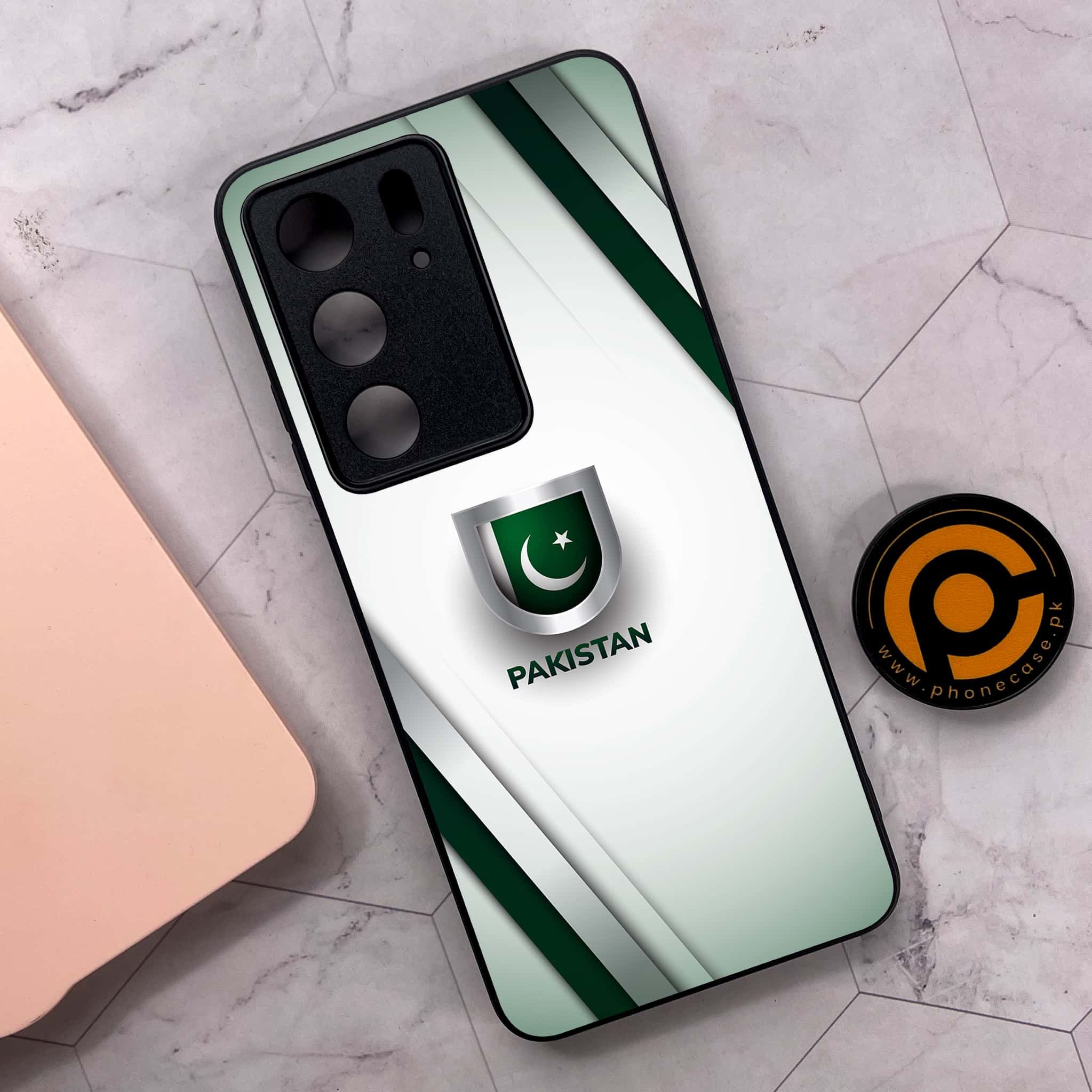 Realme C75x 4G - Pakistani Flag Series - Premium Metal Printed soft Bumper shock Proof Case