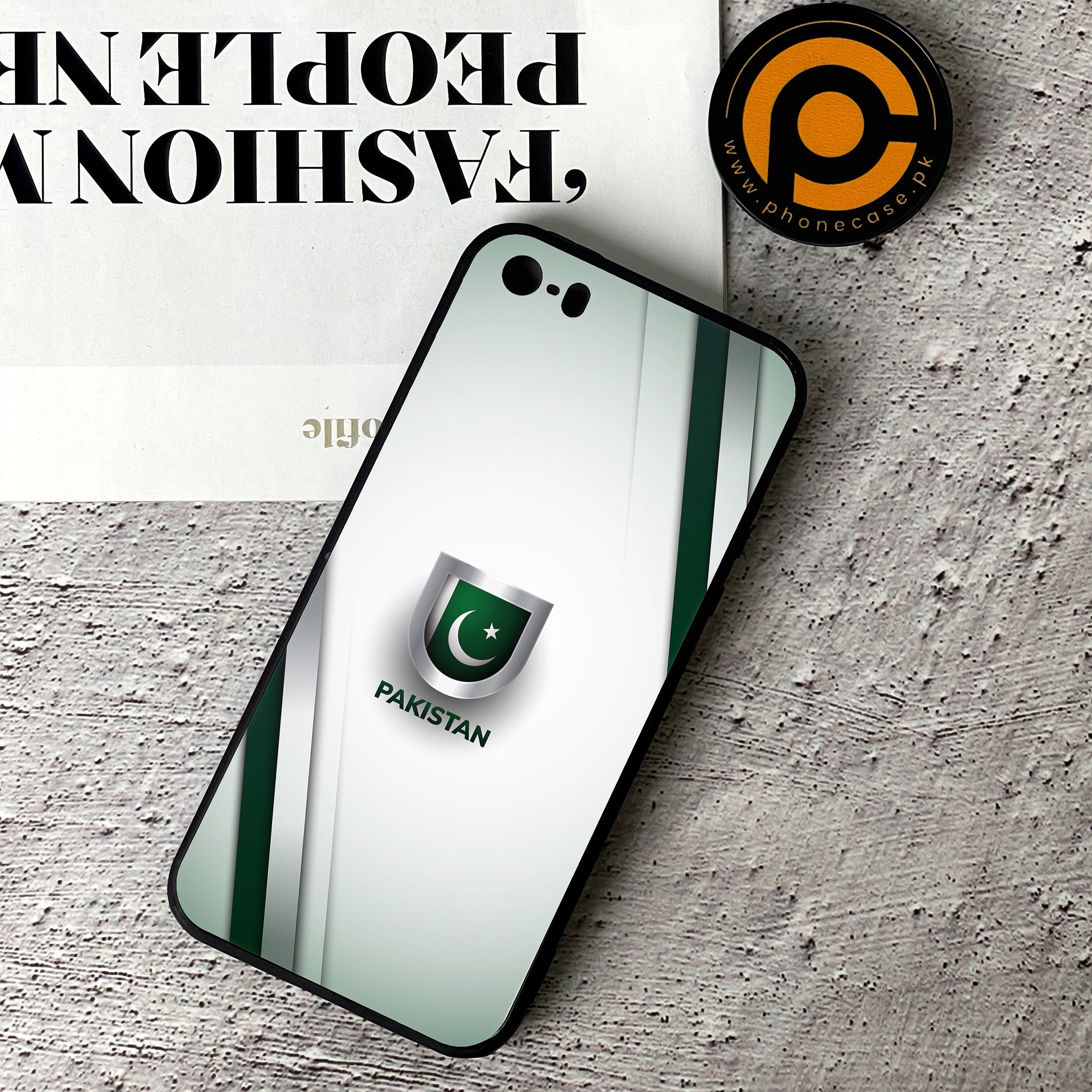 iPhone 5/5c/5s - Pakistani Flag Series - Premium Printed Glass soft Bumper shock Proof Case