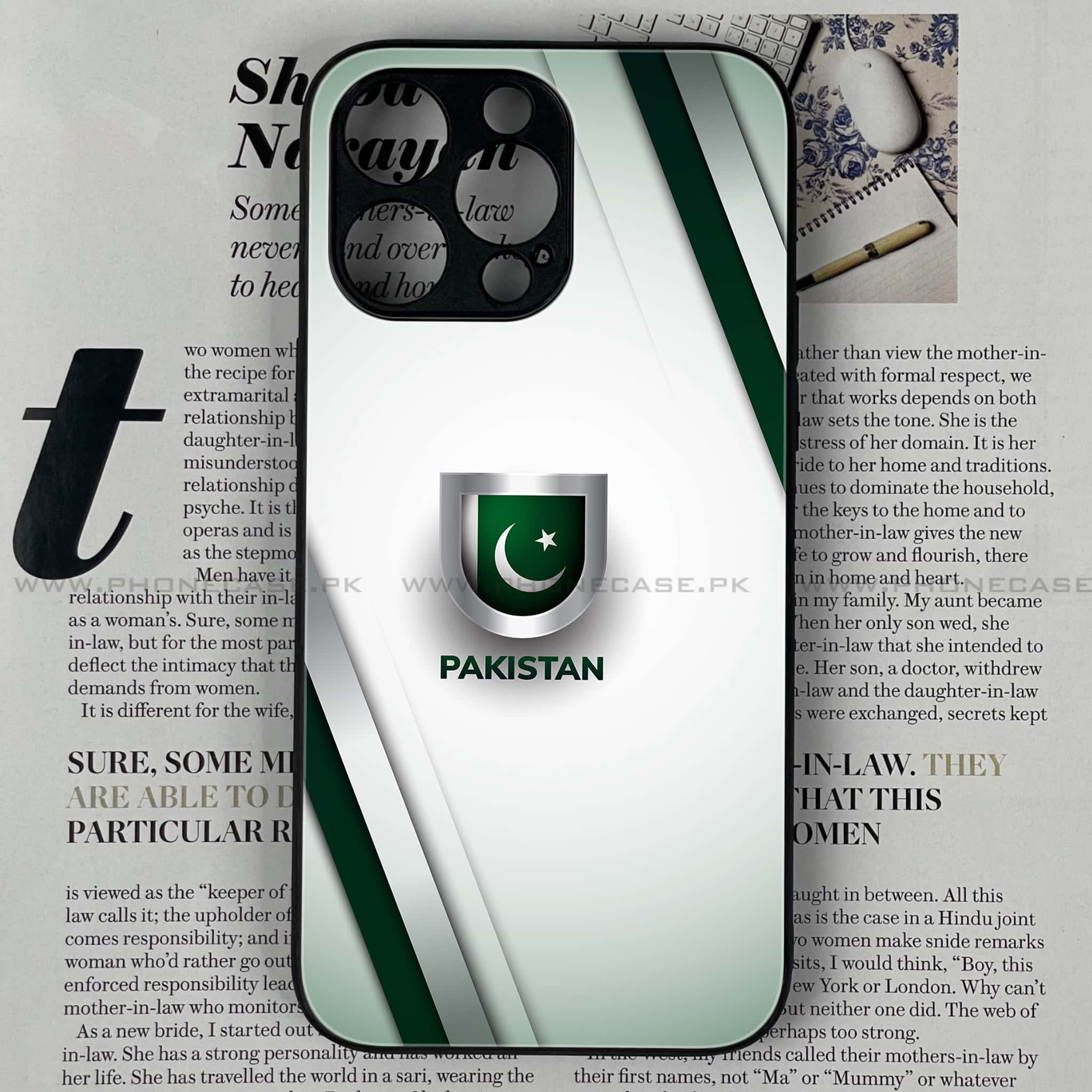 iPhone 15 Pro Max - Pakistani Flag Series - Premium Printed Glass soft Bumper shock Proof Case