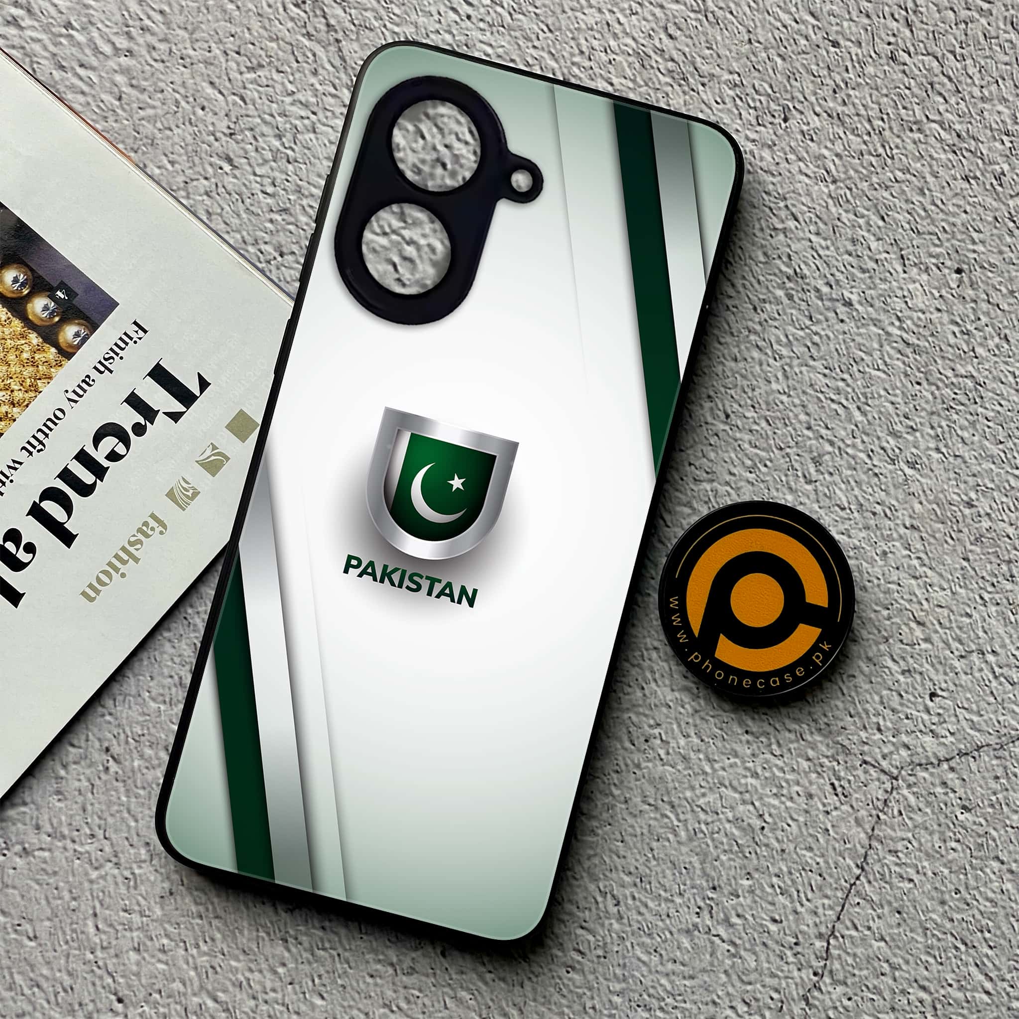 Xiaomi Redmi A5 - Pakistani Flag Series - Premium Metal Printed soft Bumper shock Proof Case