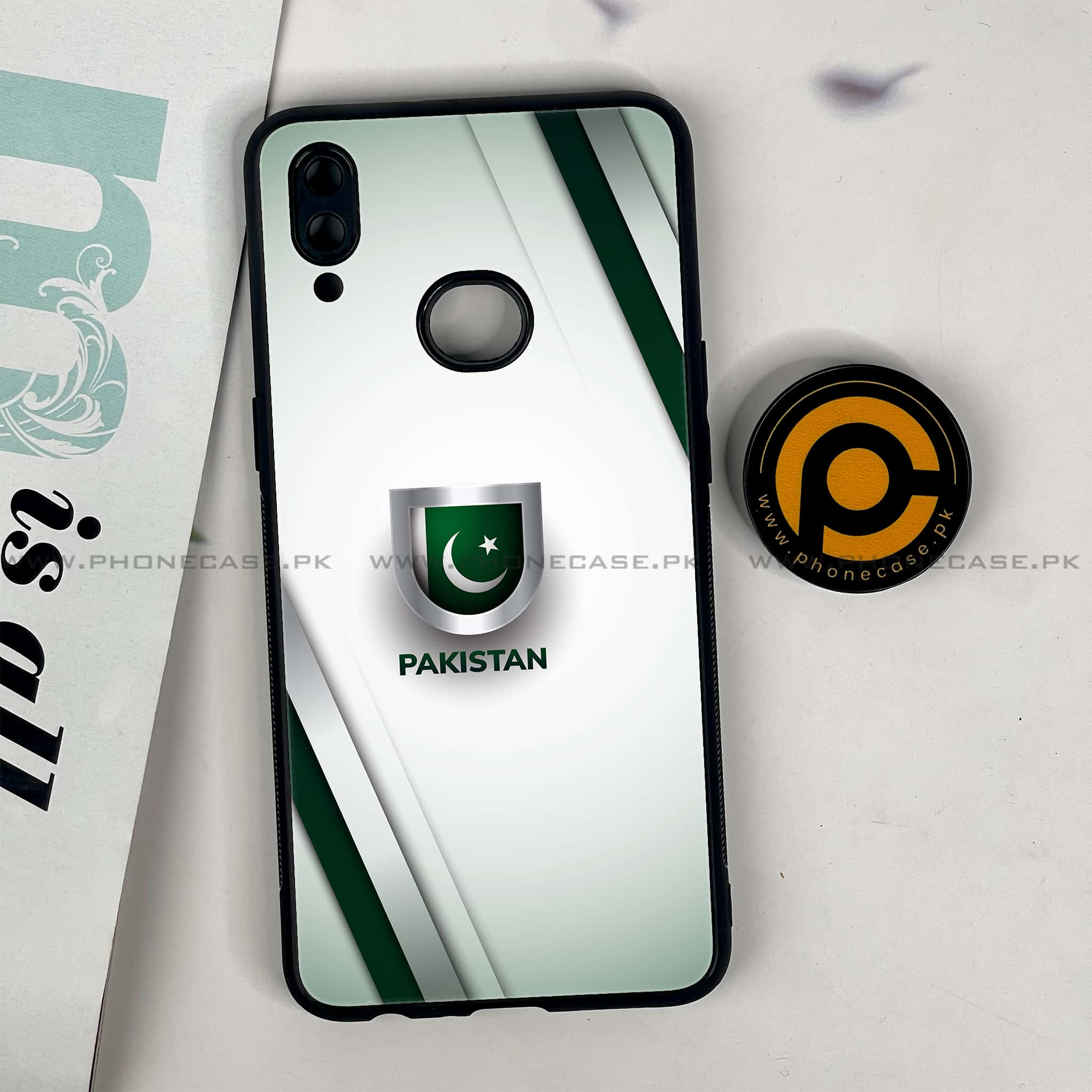 Galaxy A10s - Pakistani Flag Series - Premium Printed Glass soft Bumper shock Proof Case