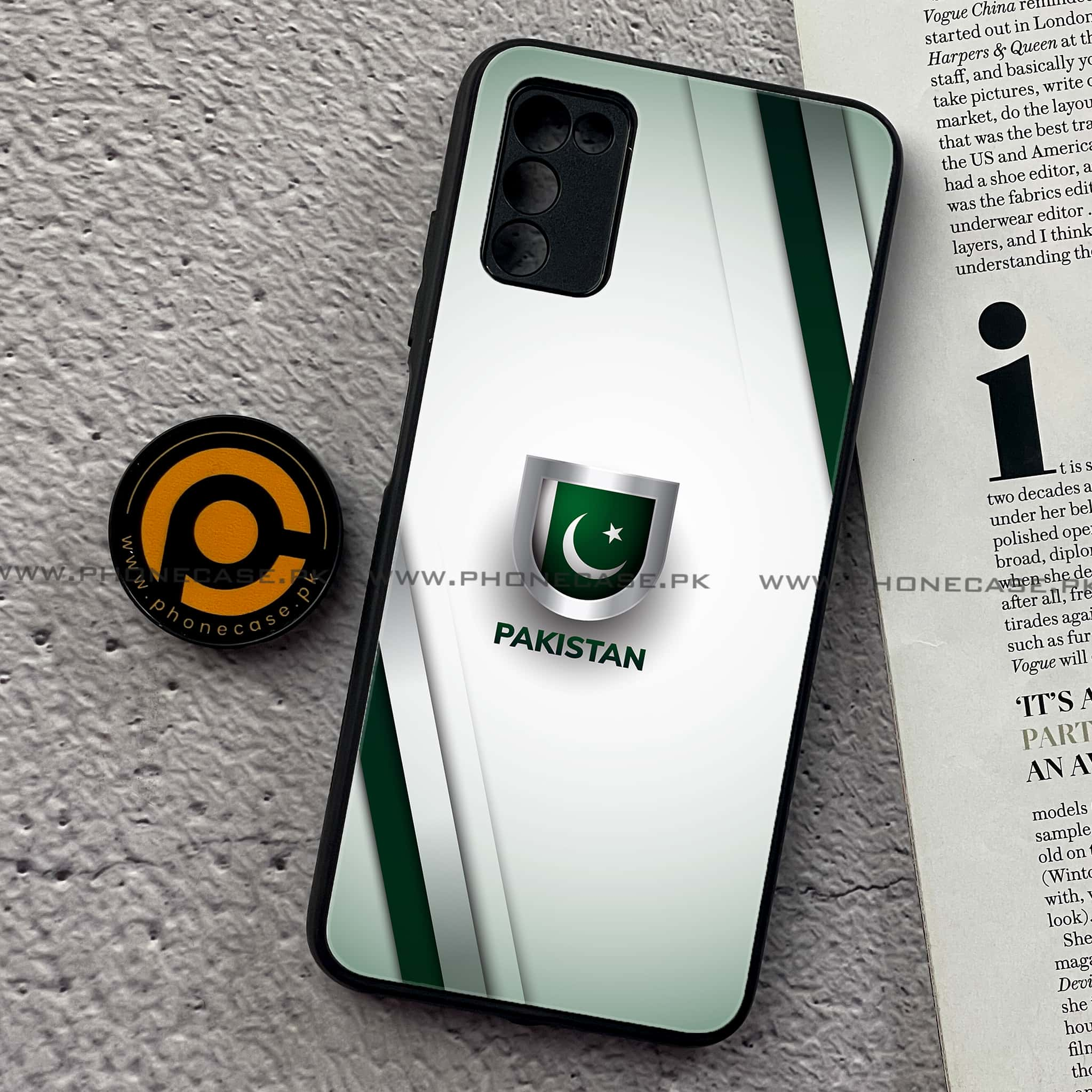 Samsung Galaxy A03s - Pakistani Flag Series - Premium Printed Metal soft Bumper shock Proof Case