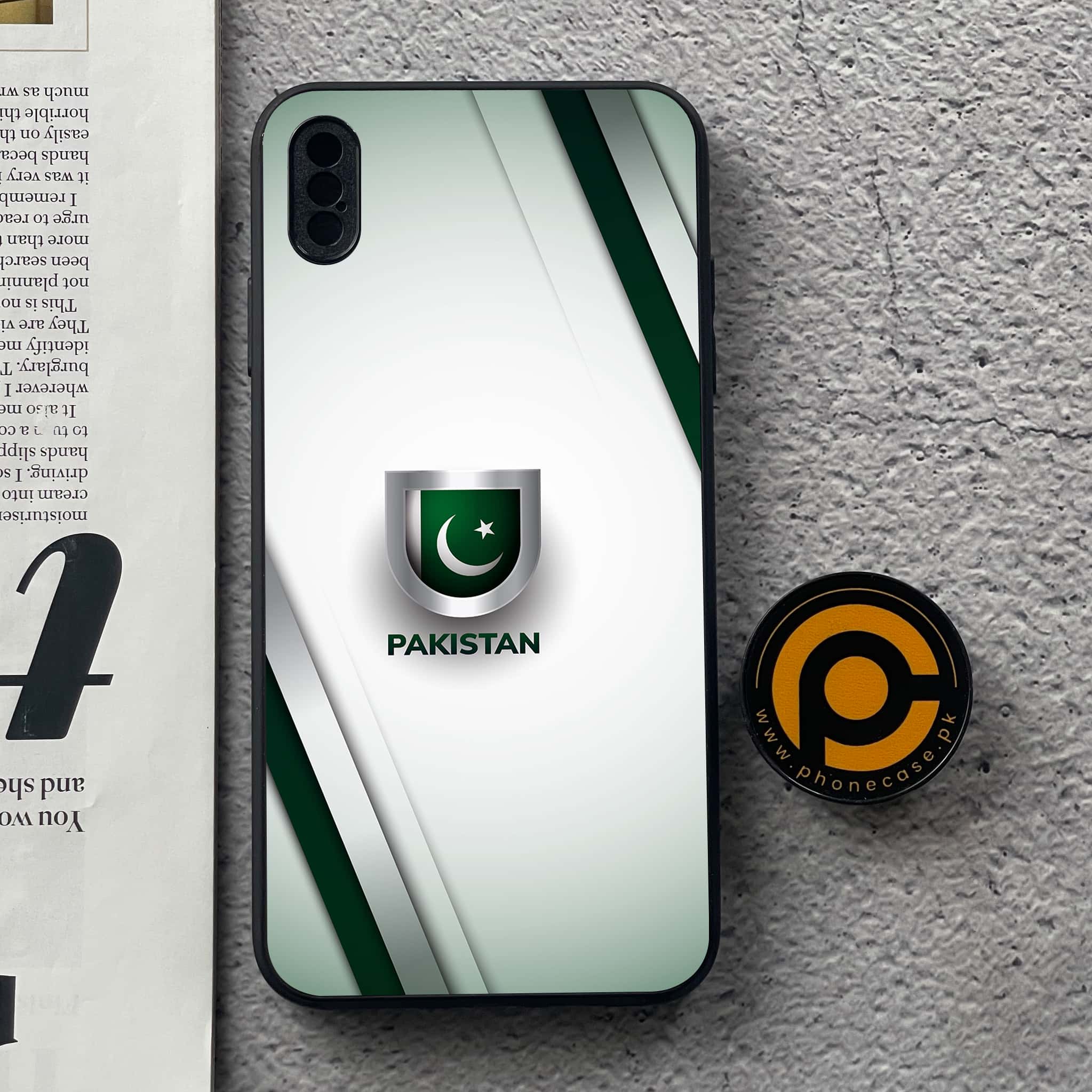 iPhone Xs Max - Pakistani Flag Series - Premium Metal Printed soft Bumper shock Proof Case