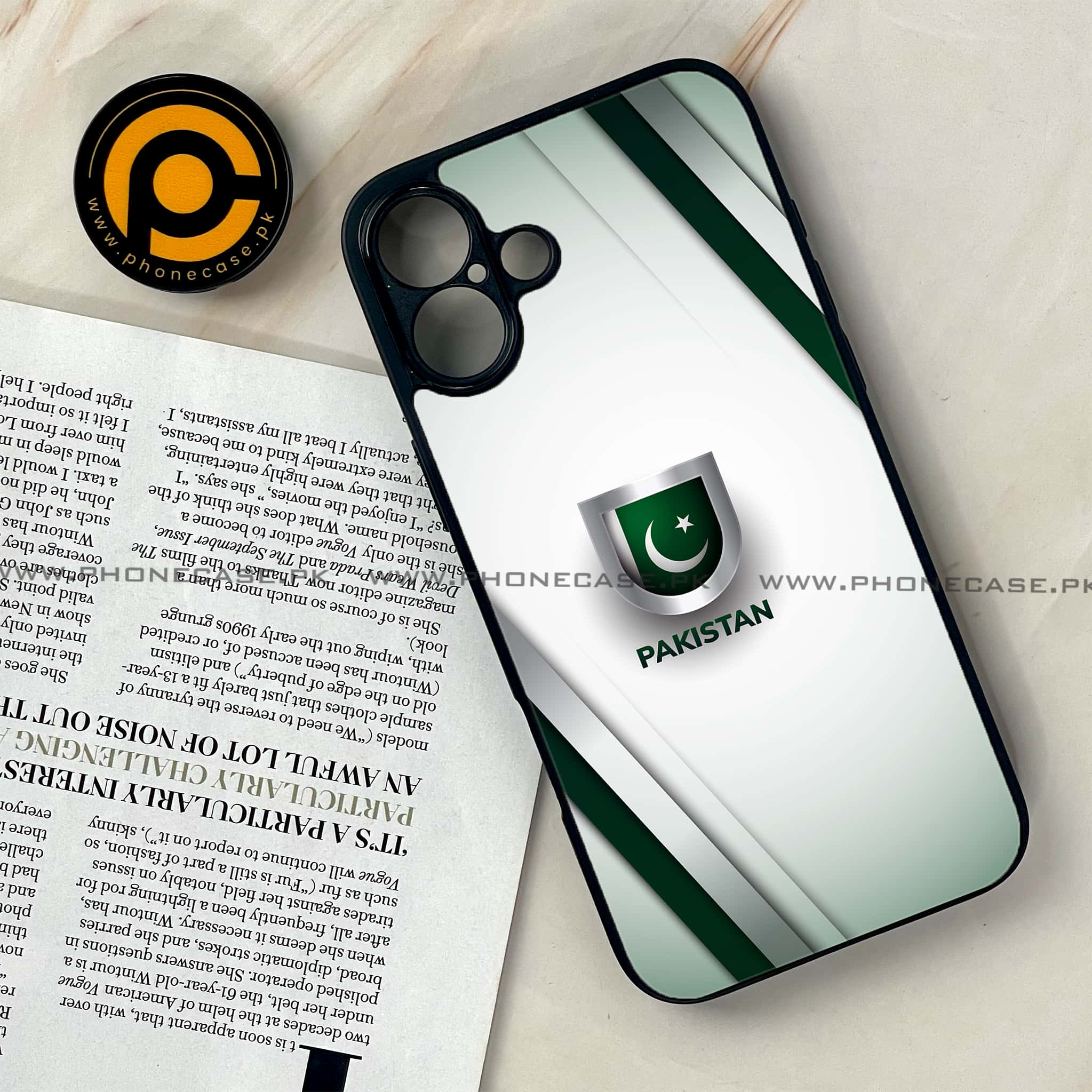 iPhone 16 Plus - Pakistani Flag Series - Premium Printed Glass soft Bumper shock Proof Case