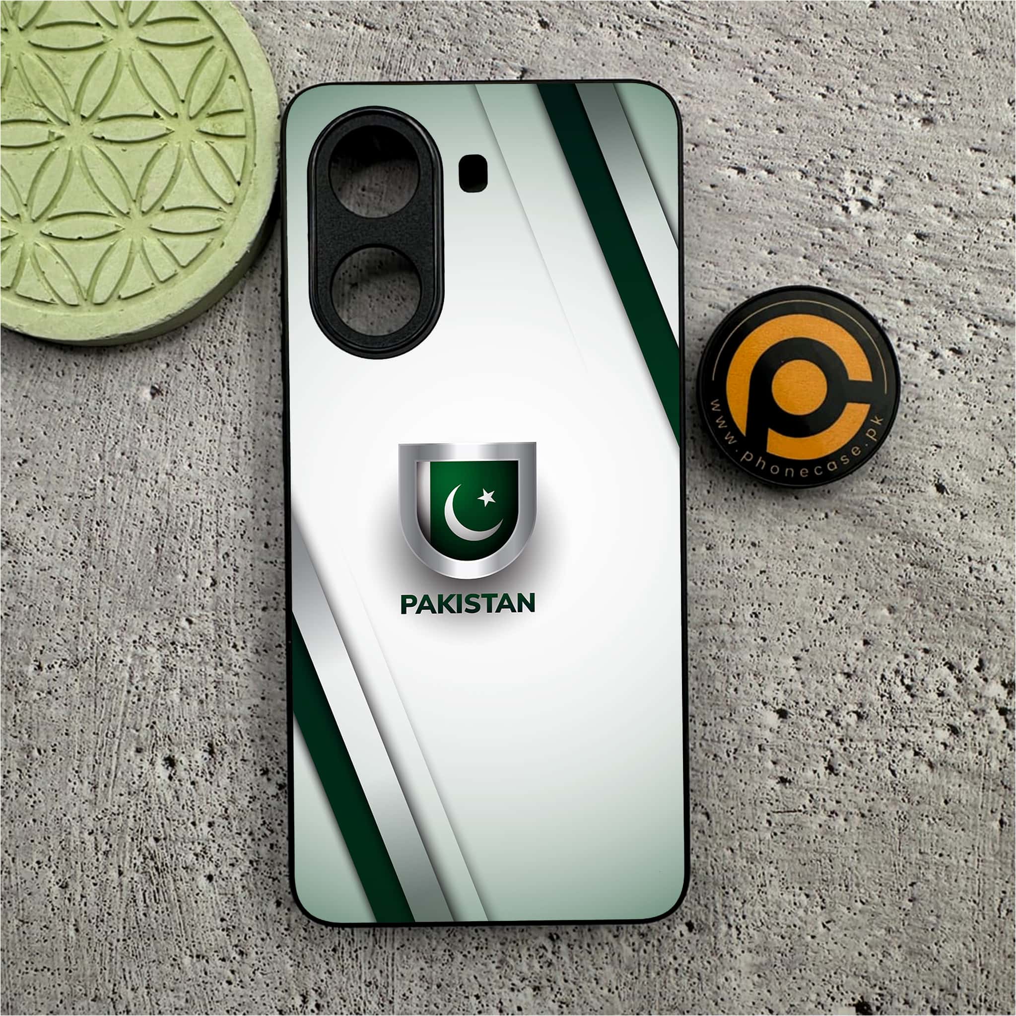 Xiaomi Redmi Turbo 4 - Pakistani Flag Series - Premium Metal Printed soft Bumper shock Proof Case