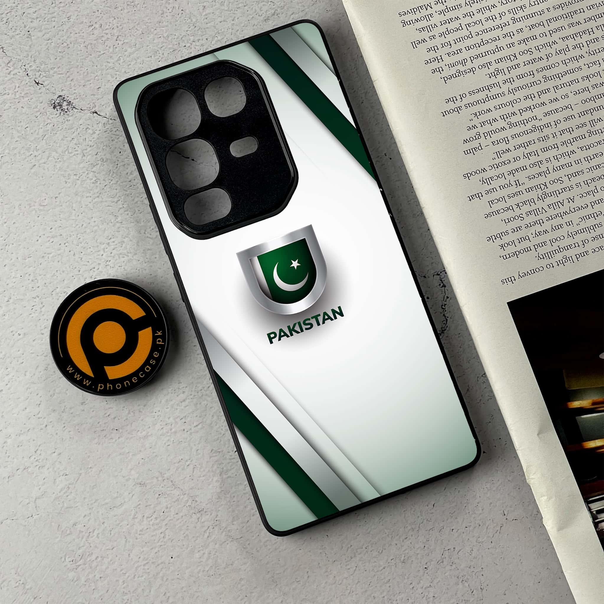 Infinix Note 50 - Pakistani Flag Series - Premium Metal Printed Soft Bumper Shockproof Case