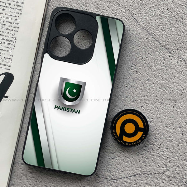 Tecno Spark 10C - Pakistani Flag Design 2 - Premium Printed Glass soft Bumper shock Proof Case CS-27733