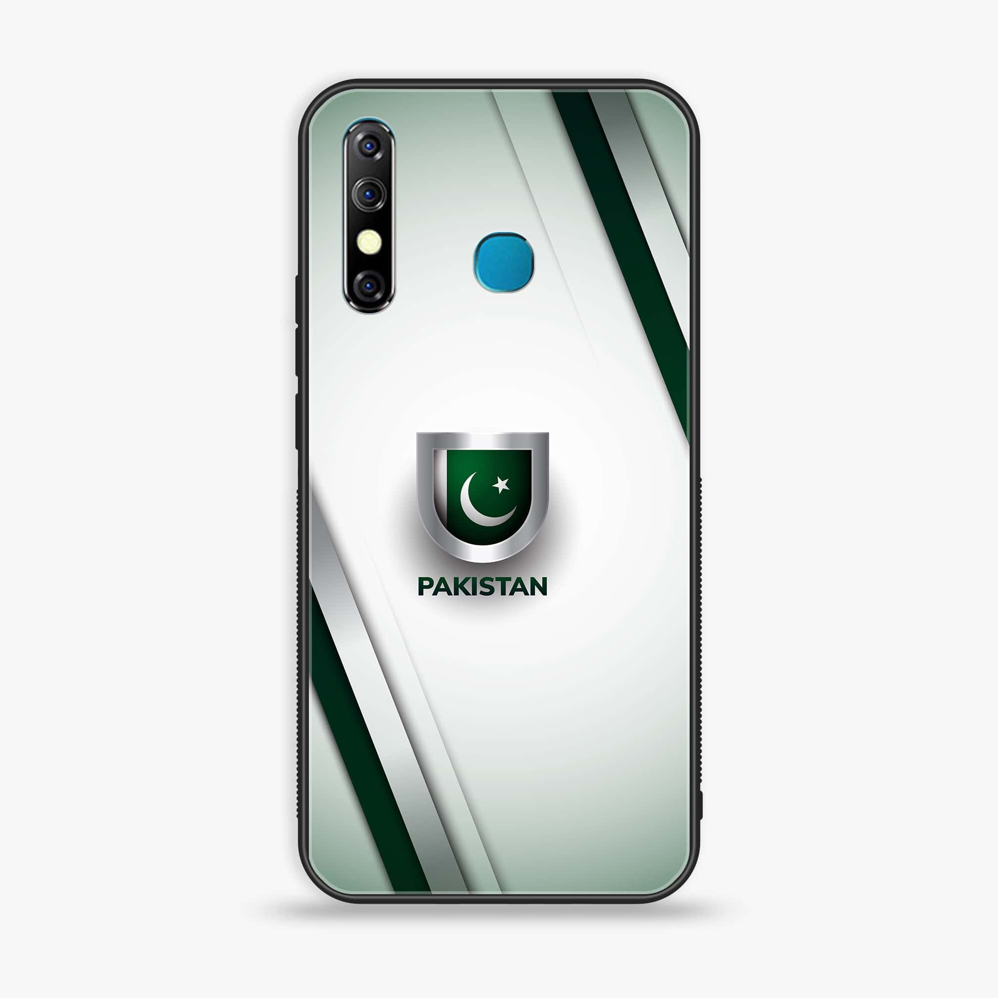 Infinix Hot 8 - Pakistani Flag Series - Premium Printed Glass soft Bumper shock Proof Case