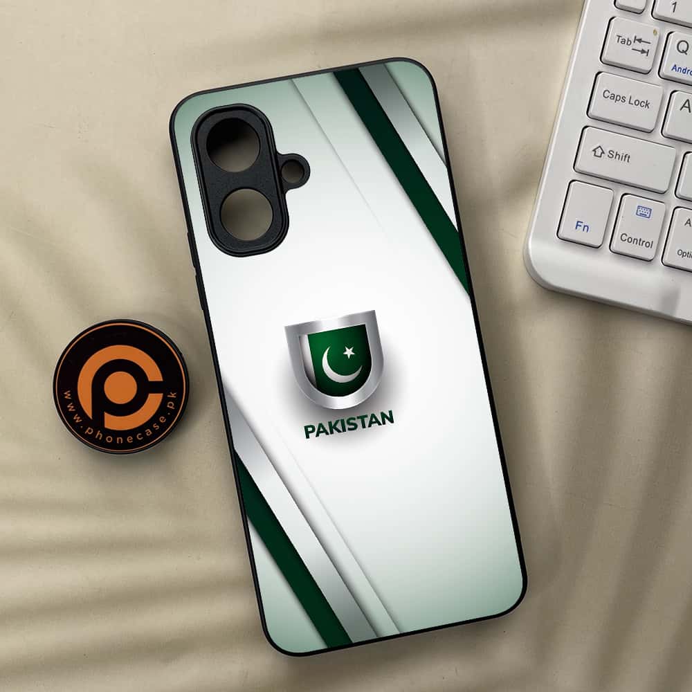 Tecno Spark Go 2 - Pakistani Flag Series - Premium Metal Printed soft Bumper Shock Proof Case