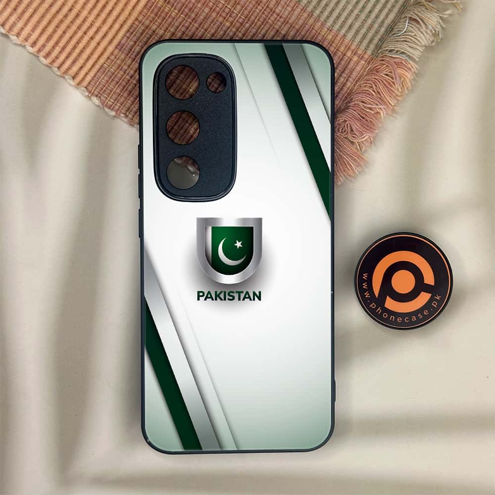 Tecno Spark 40 Pro Plus - Pakistani Flag Series - Premium Metal Printed soft Bumper shock Proof Case