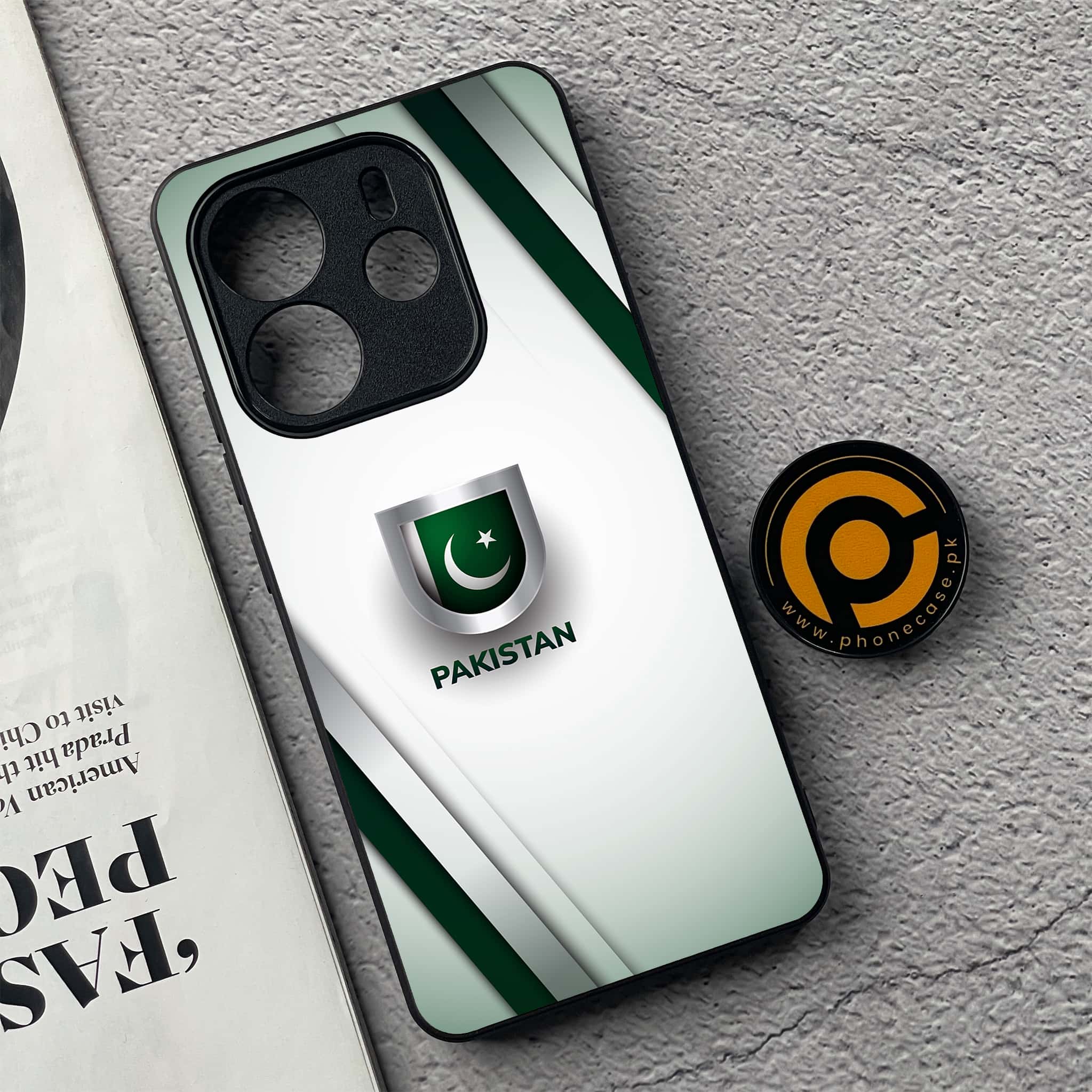 Xiaomi Redmi Note 14 - Pakistani Flag Series - Premium Printed Glass soft Bumper shock Proof Case