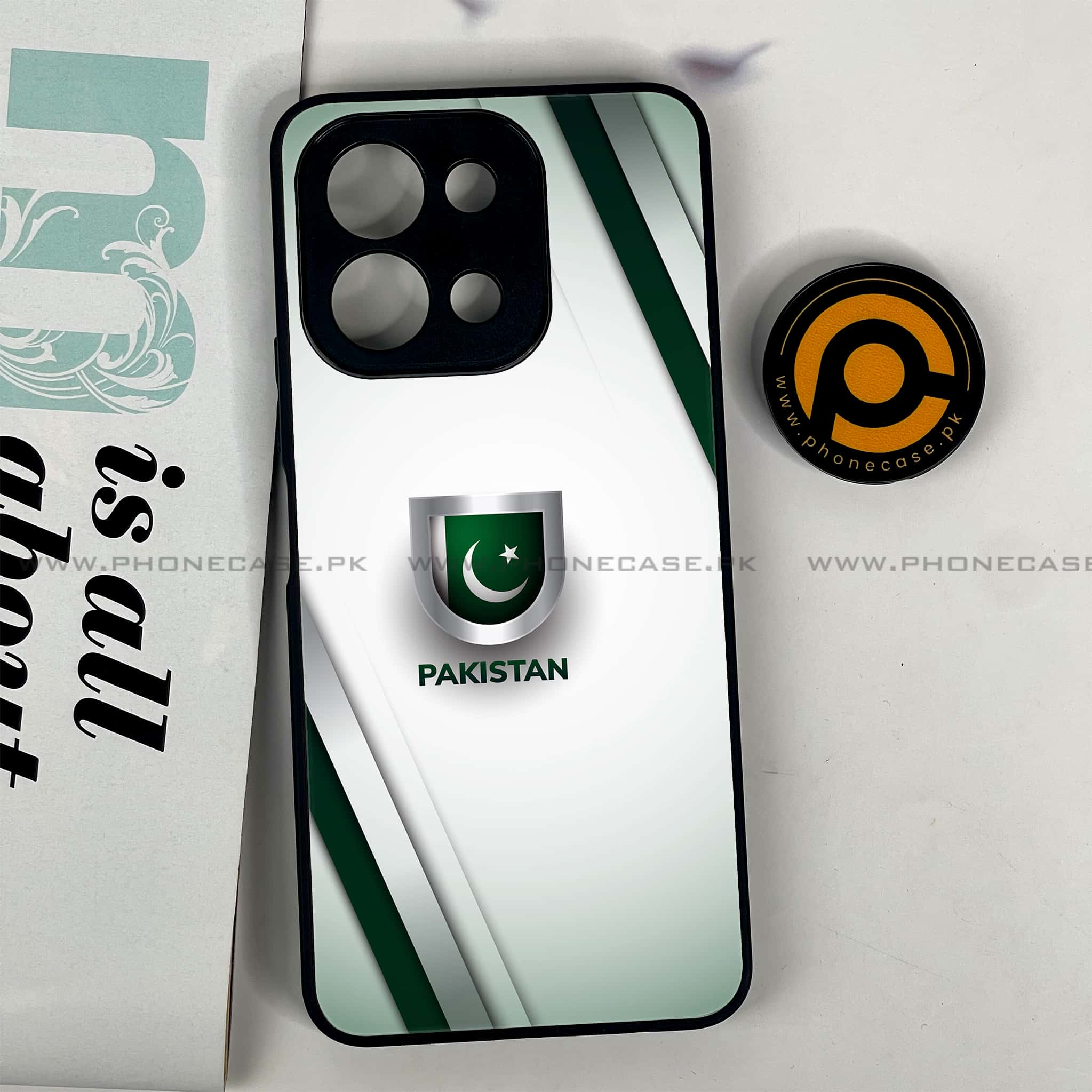 Vivo Y28 - Pakistani Flag Series - Premium Printed Glass soft Bumper shock Proof Case