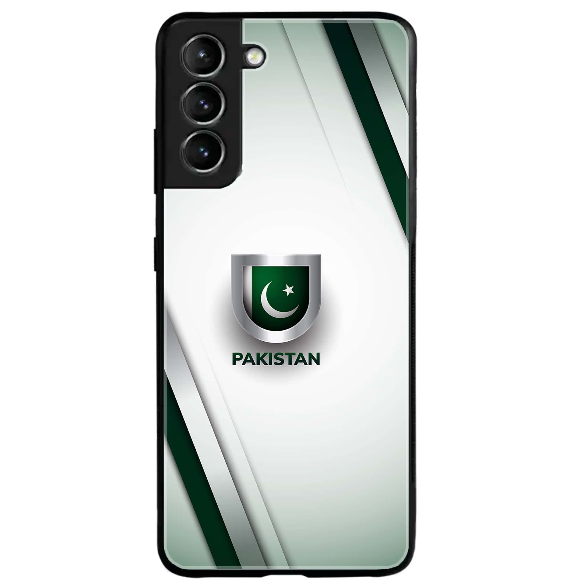 Samsung Galaxy S21 - Pakistani Flag Series - Premium Printed Glass soft Bumper shock Proof Case