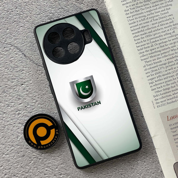 Tecno Spark 20 pro plus - Pakistani Flag Design 2 - Premium Printed Glass soft Bumper shock Proof Case CS-43628