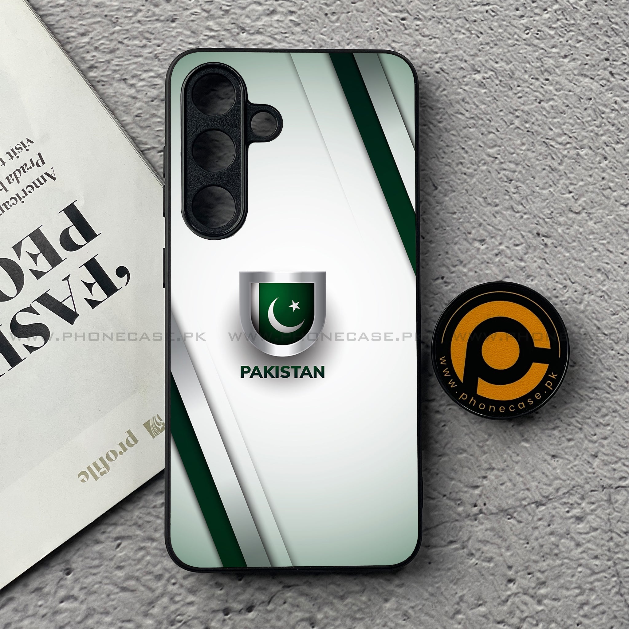 Samsung Galaxy S25 FE - Pakistani Flag Series - Premium Metal Printed soft Bumper shock Proof Case