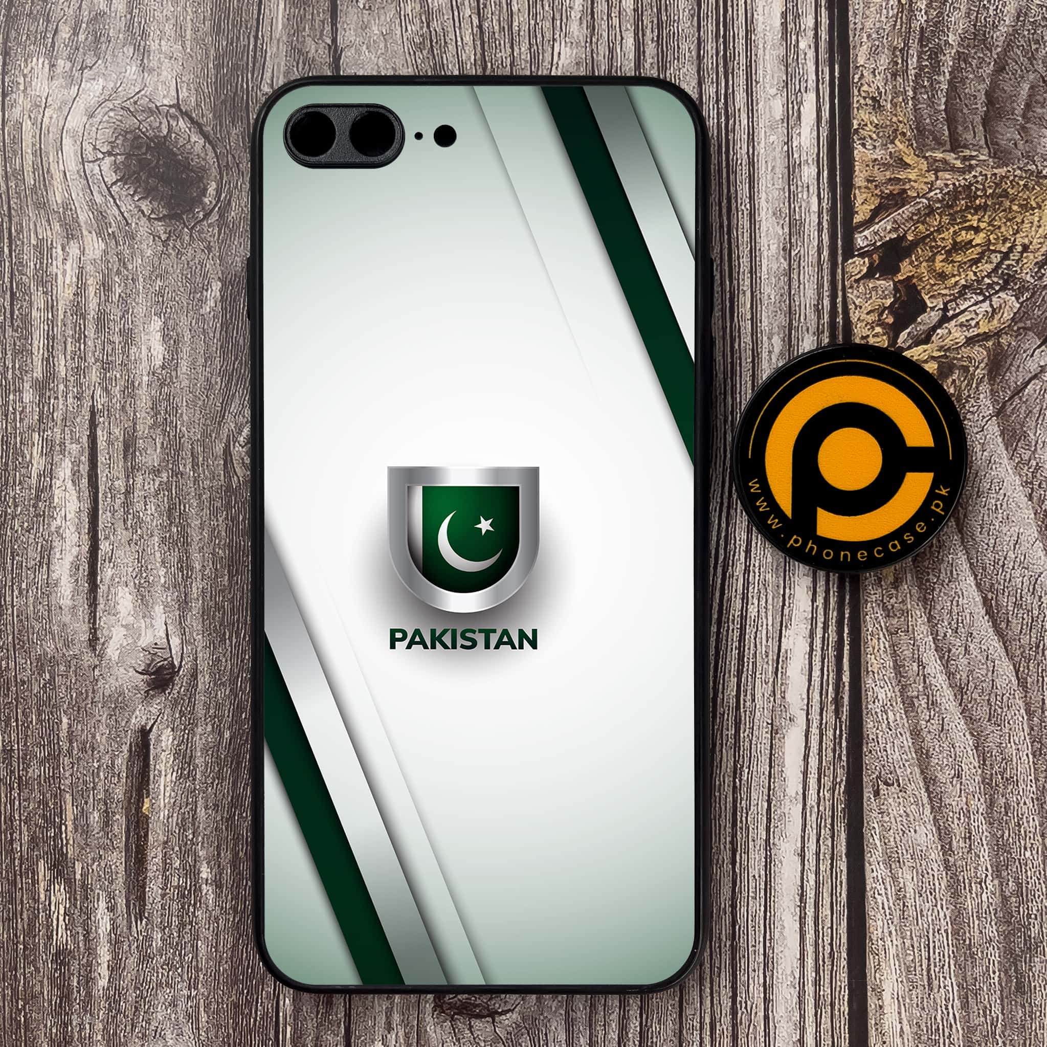 iPhone 7 Plus - Pakistani Flag Series - Premium Metal Printed Soft Bumper shock Proof Case