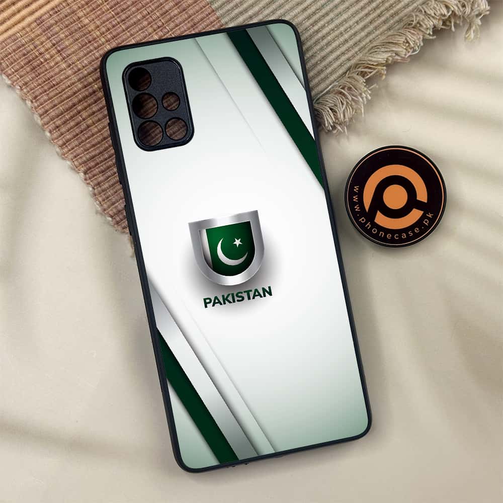 Samsung Galaxy A71 - Pakistani Flag Series - Premium Metal Printed soft Bumper shock Proof Case