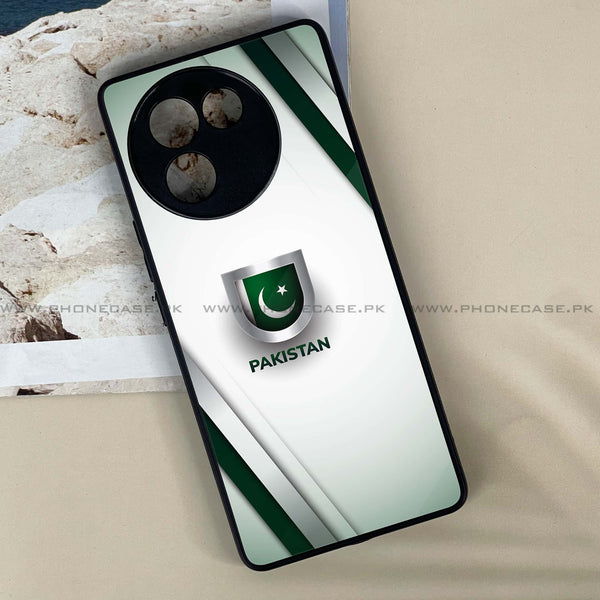 Vivo V30E - Pakistani Flag Design 2  - Premium Printed Metal soft Bumper shock Proof Case CS-25363