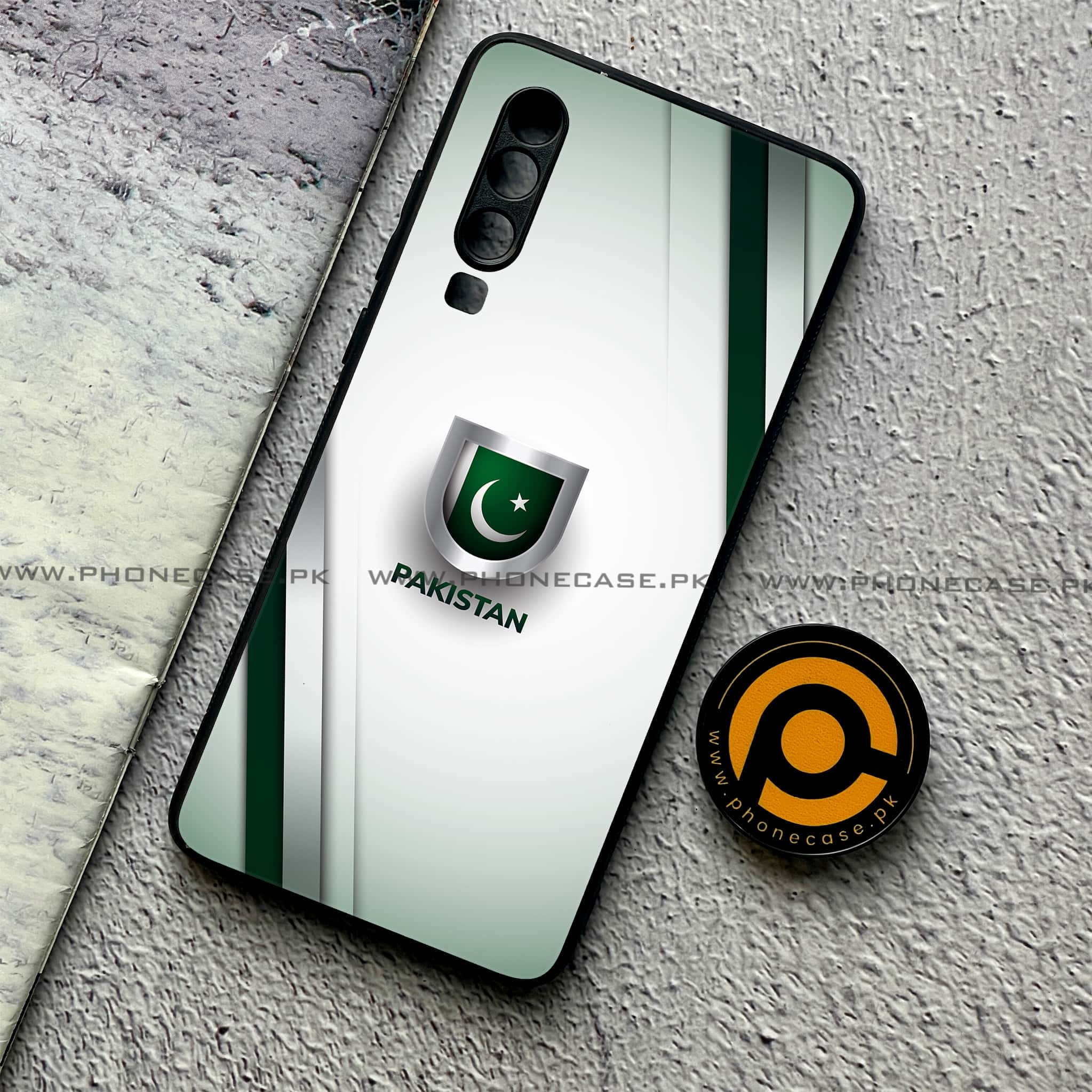 Huawei P30 - Pakistani Flag Series - Premium Printed Glass soft Bumper shock Proof Case