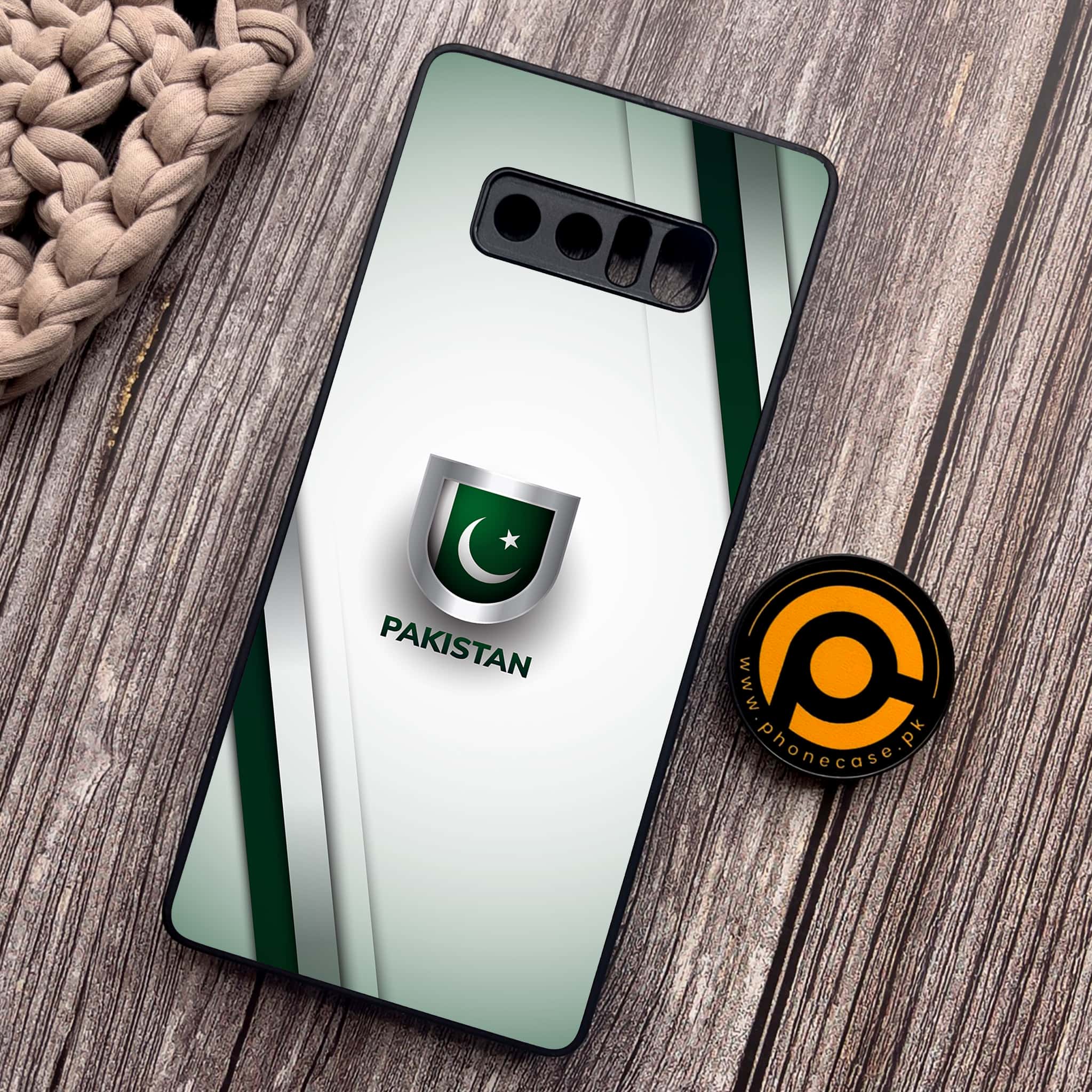 Samsung Galaxy Note 8 - Pakistani Flag Series - Premium Metal Printed soft Bumper shock Proof Case