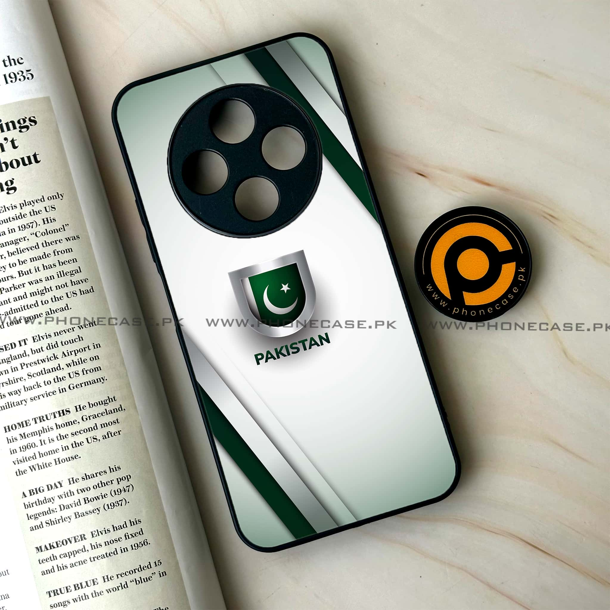 Tecno Spark 30C - Pakistani Flag Series - Premium Printed Glass soft Bumper shock Proof Case