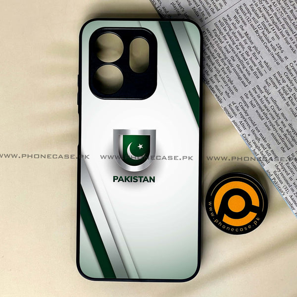 Infinix Hot 50i - Pakistani Flag Design 2 - Premium Metal Printed soft Bumper shock Proof Case CS-33669 CS-33903