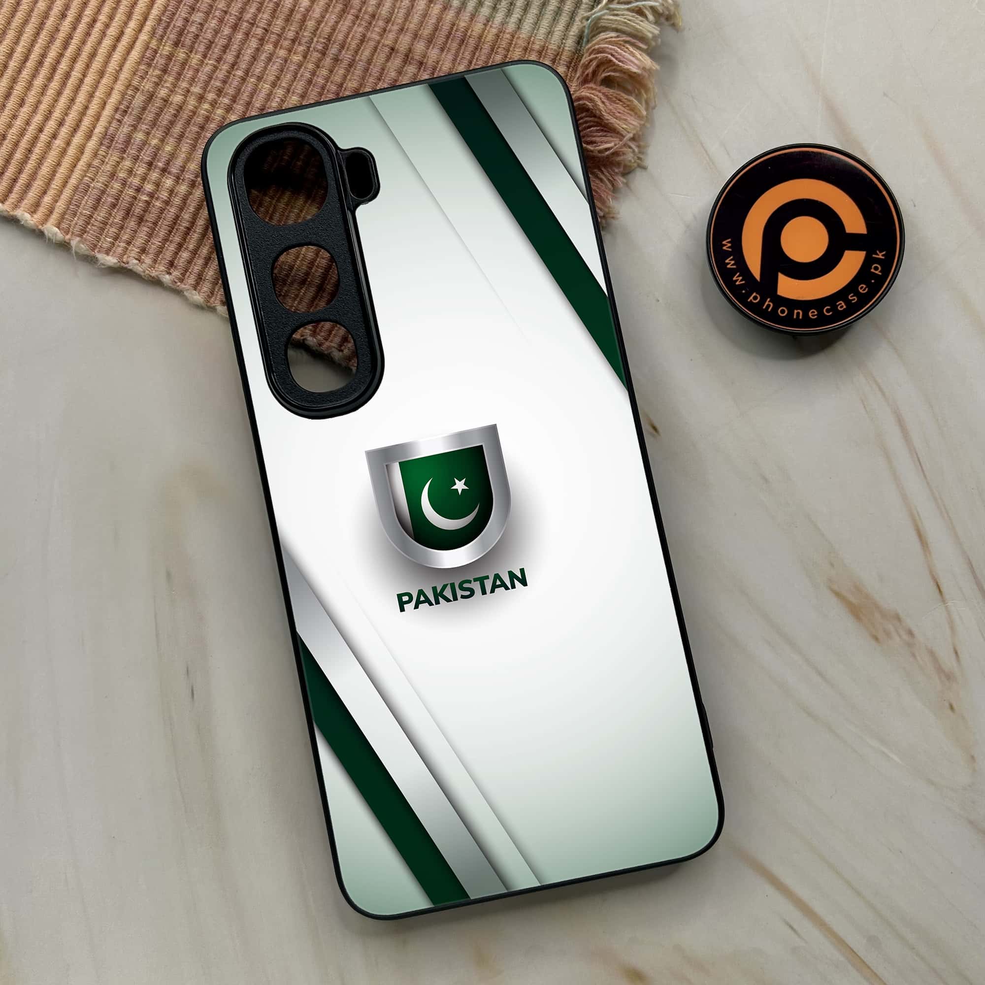 Vivo Y400 - Pakistani Flag Series - Premium Metal Printed soft Bumper shock Proof Case
