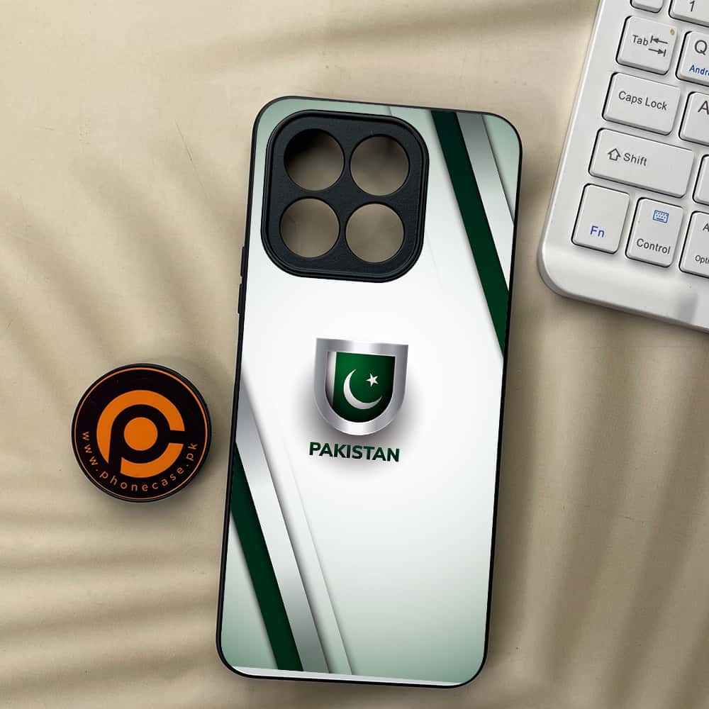 Honor X5b Plus - Pakistani Flag Series - Premium Metal  Printed soft Bumper shock Proof Case
