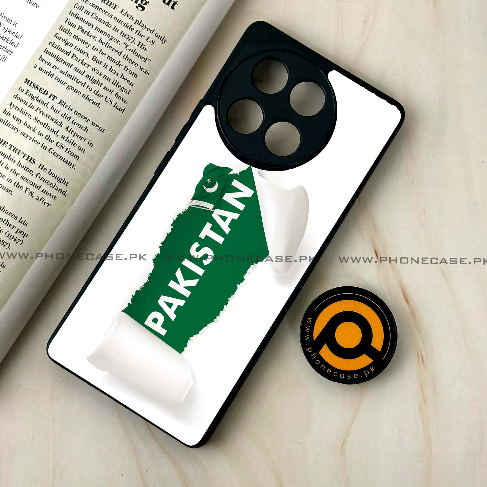 Tecno Camon 30s - Pakistani Flag Series - Premium Metal Printed soft Bumper shock Proof Case