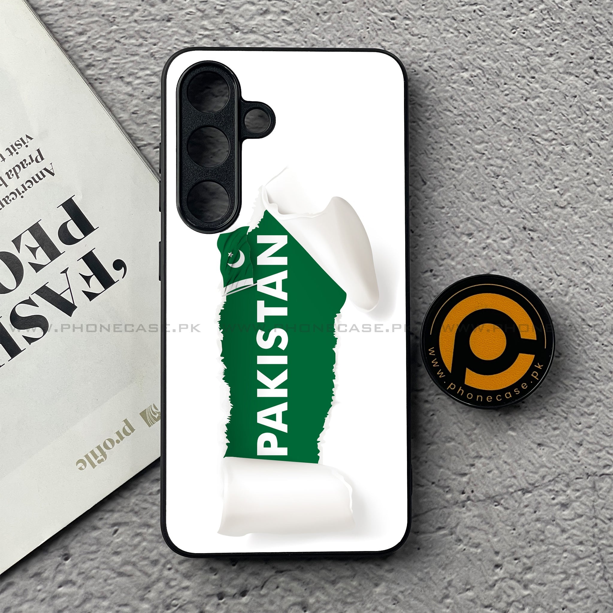 Samsung Galaxy S25 FE - Pakistani Flag Series - Premium Metal Printed soft Bumper shock Proof Case