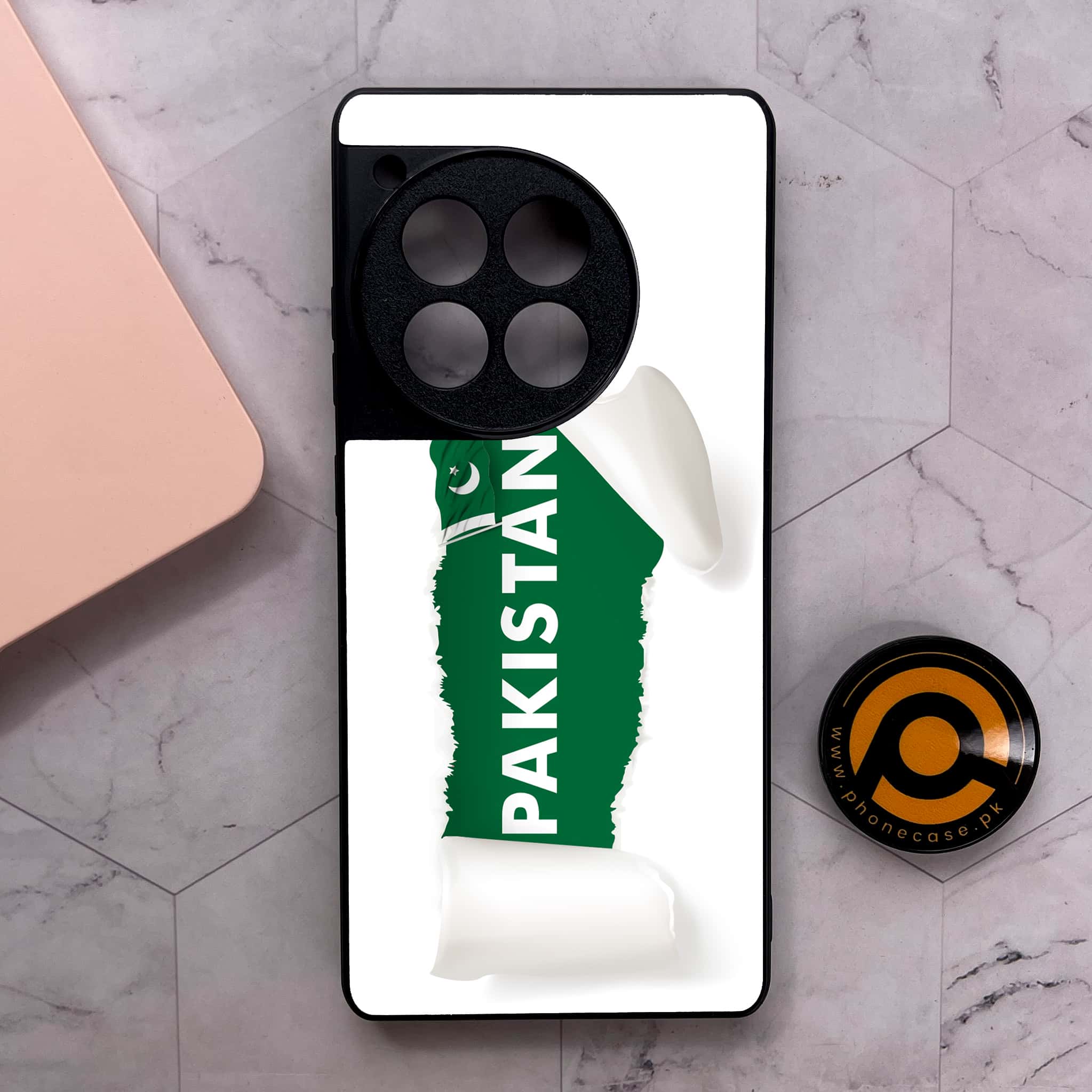 OnePlus 12R - Pakistani Flag Series - Premium Metal Printed soft Bumper shock Proof Case