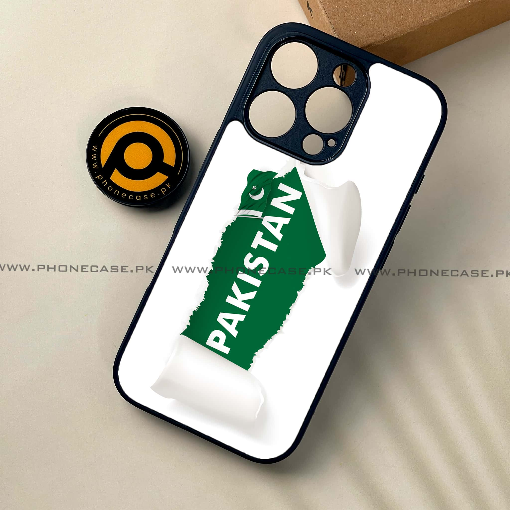 iPhone 16 Pro - Pakistani Flag Series - Premium Printed Glass soft Bumper shock Proof Case