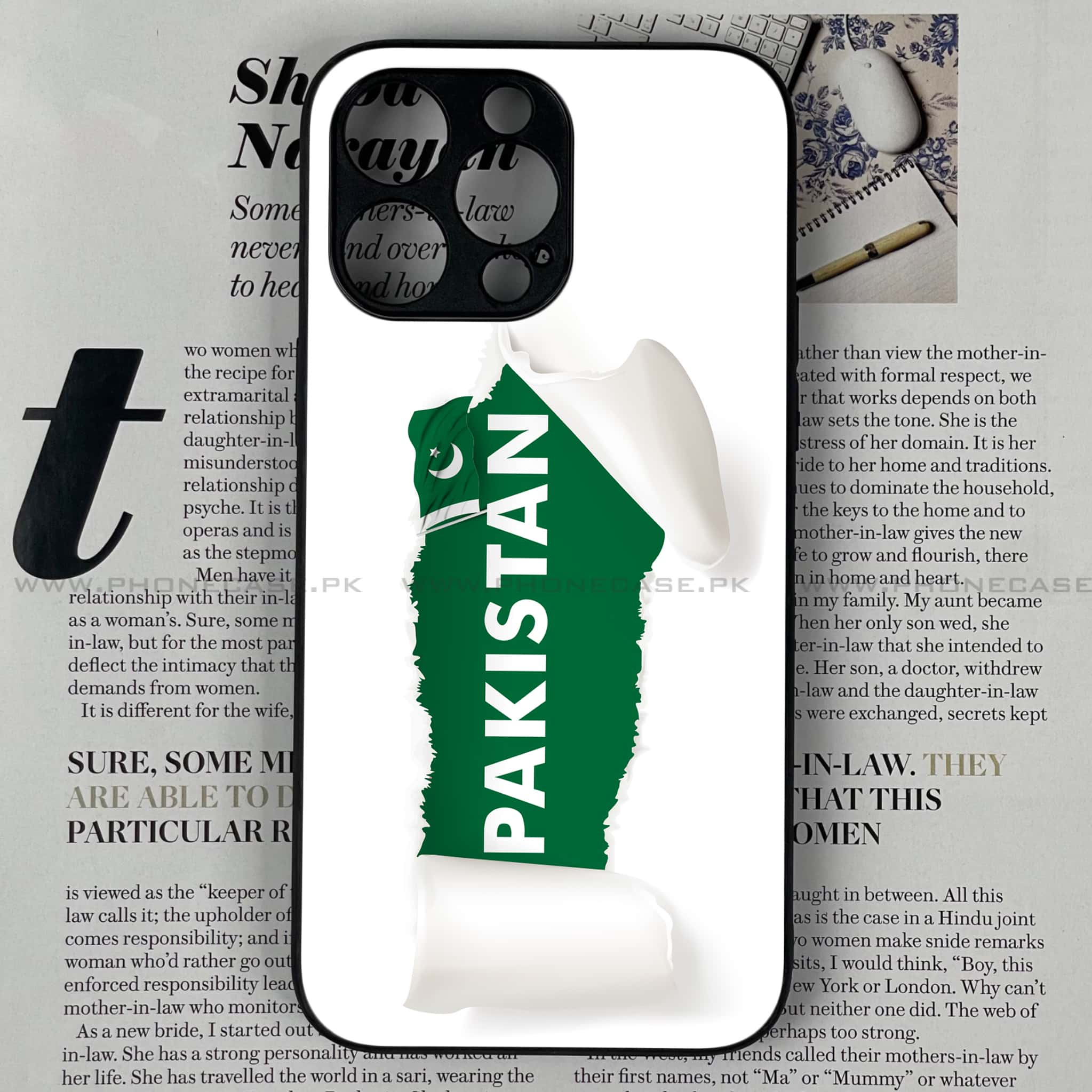 iPhone 15 Pro - Pakistani Flag Series - Premium Printed Glass soft Bumper shock Proof Case