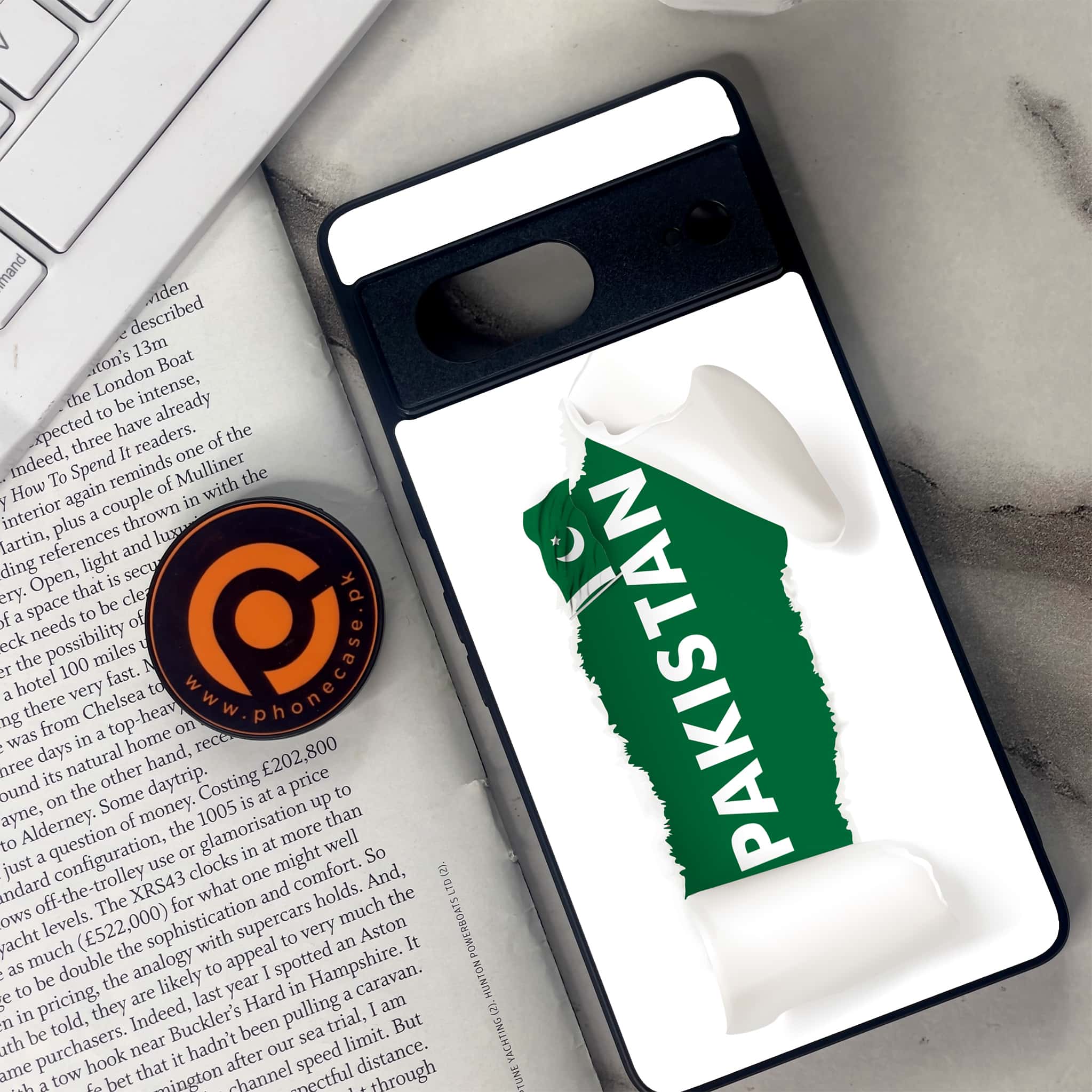 Google Pixel 7 - Pakistani Flag Series - Premium Metal Printed soft Bumper Shock Proof Case