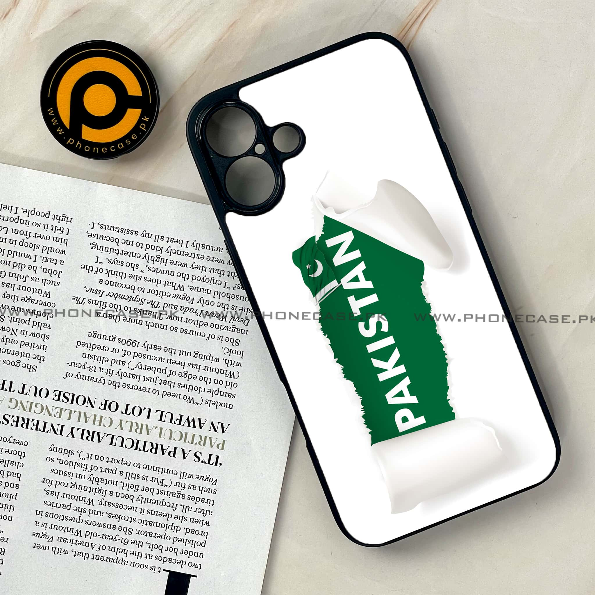 iPhone 16 Plus - Pakistani Flag Series - Premium Printed Glass soft Bumper shock Proof Case