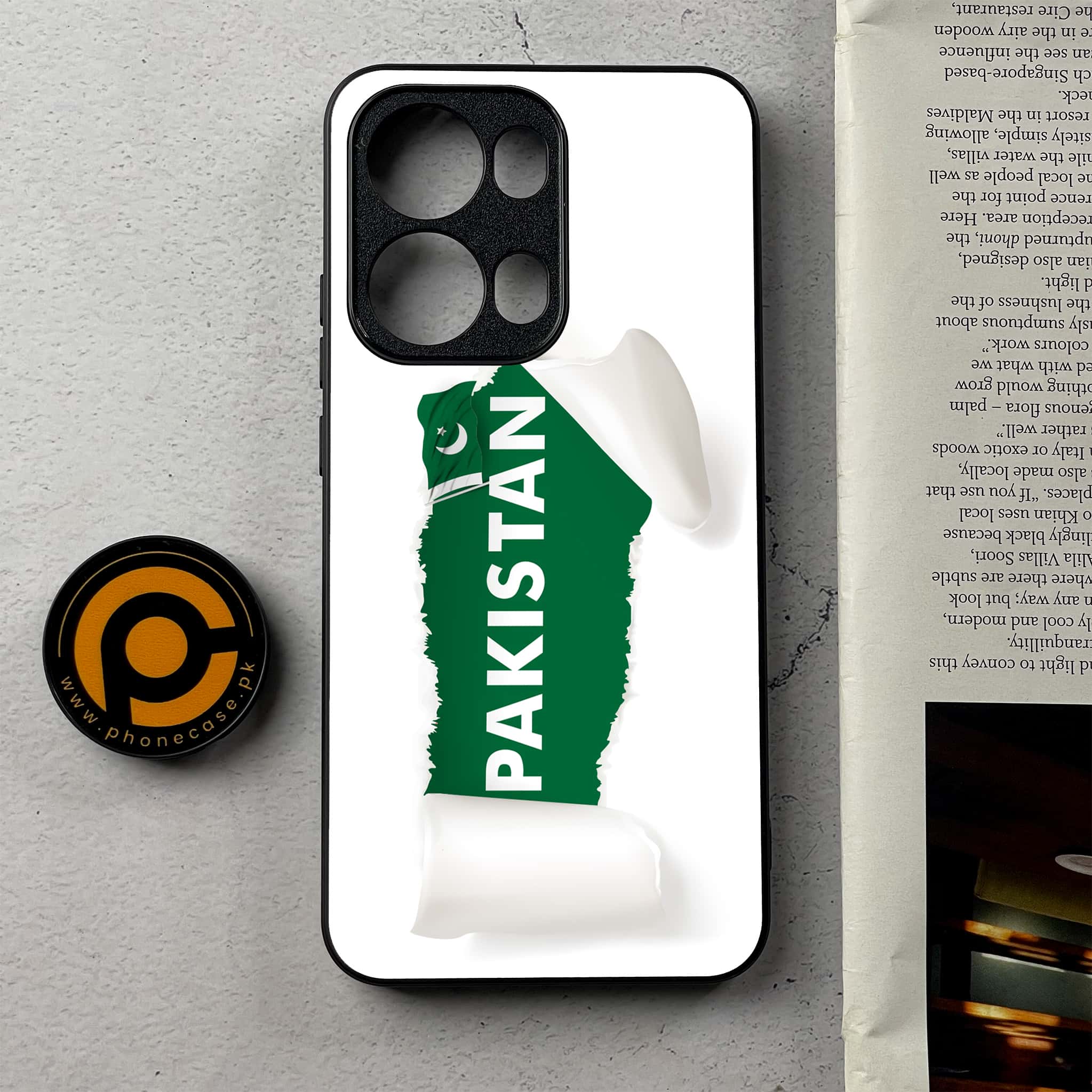 Oppo Reno 13 Pro - Pakistani Flag Series - Premium Metal Printed Soft Bumper Shockproof Case