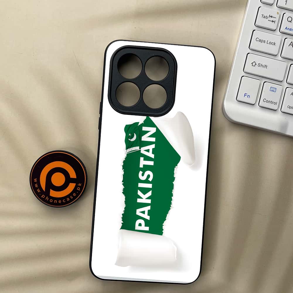 Honor X5b Plus - Pakistani Flag Series - Premium Metal  Printed soft Bumper shock Proof Case