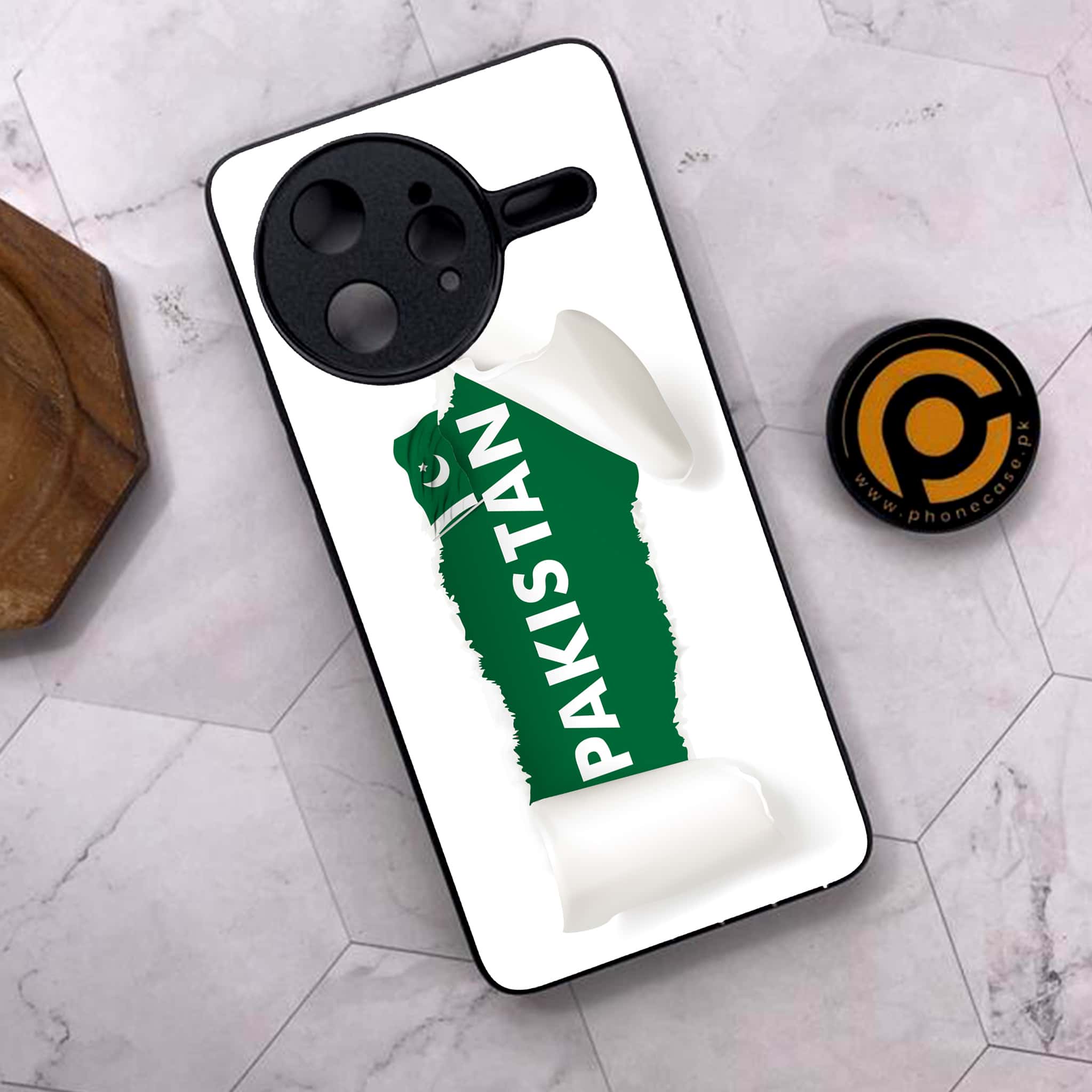 Xiaomi Poco F7 Ultra 5G - Pakistani Flag Series - Premium Metal Printed soft Bumper shock Proof Case