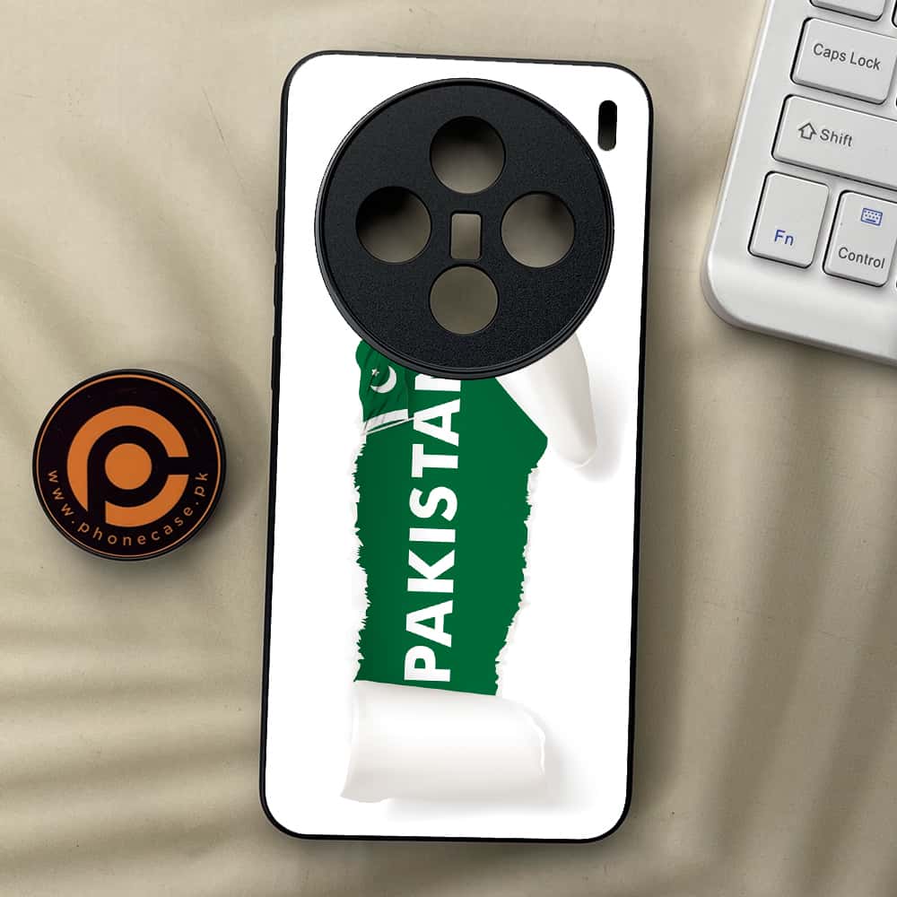 Vivo X200 - Pakistani Flag Series - Premium Metal  Printed soft Bumper shock Proof Case