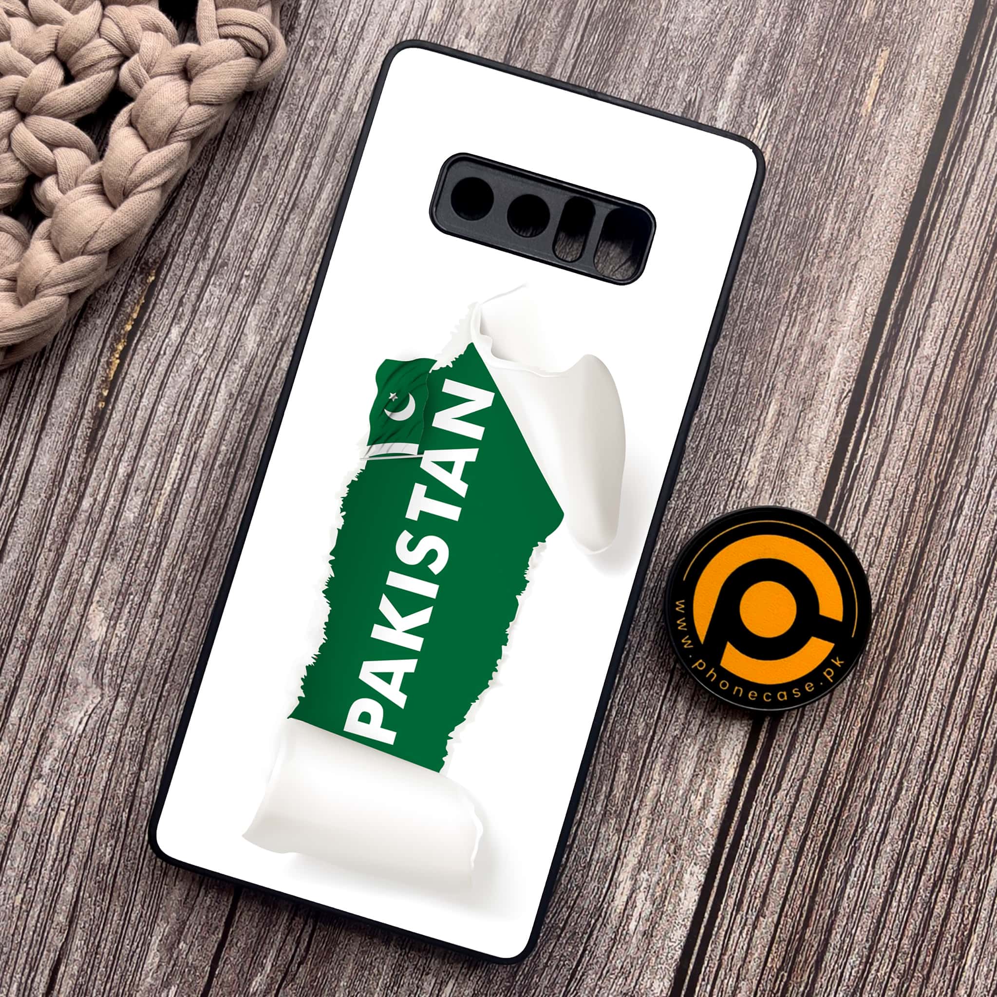 Samsung Galaxy Note 8 - Pakistani Flag Series - Premium Metal Printed soft Bumper shock Proof Case