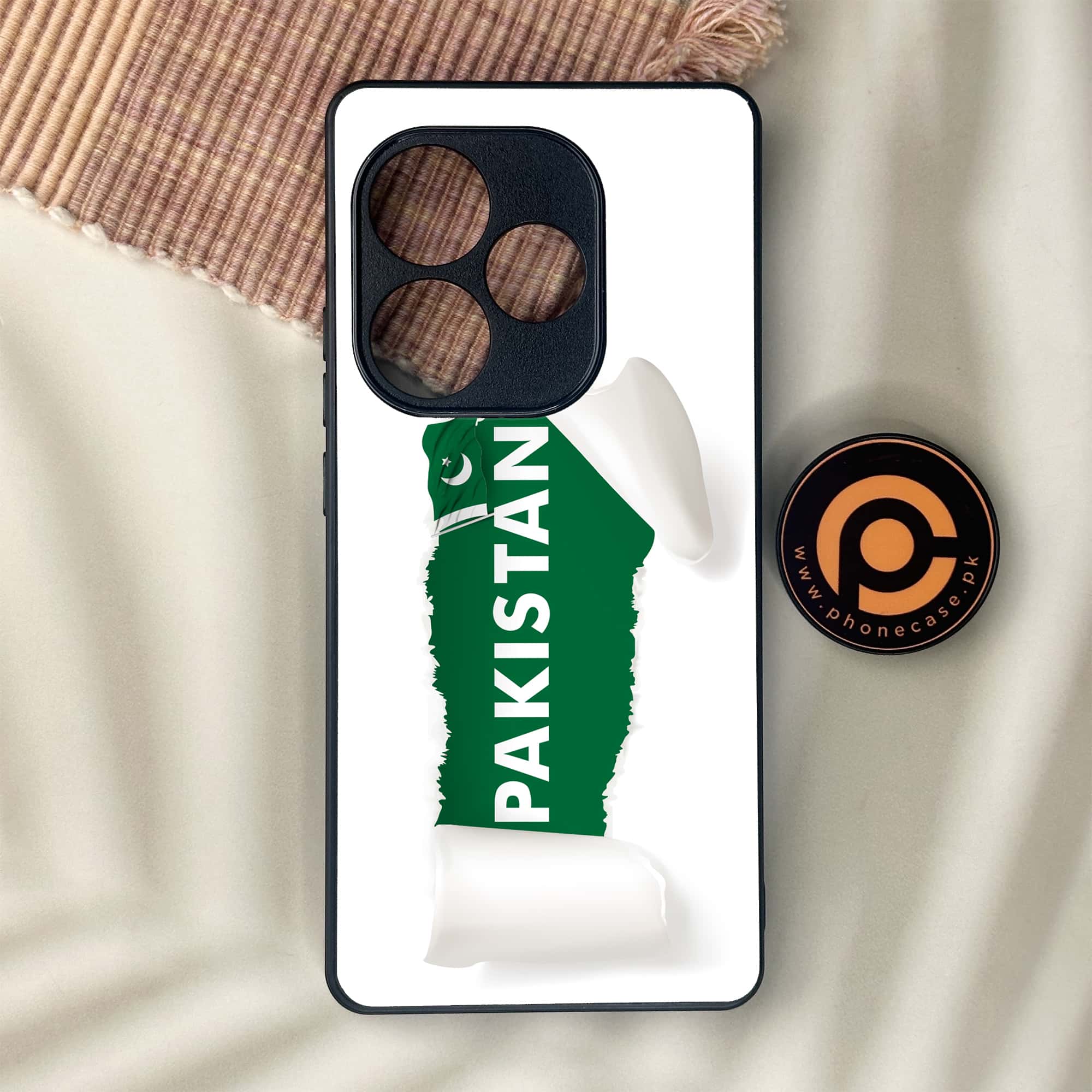 Realme GT 6 - Pakistani Flag Series - Premium Metal Printed soft Bumper shock Proof Case