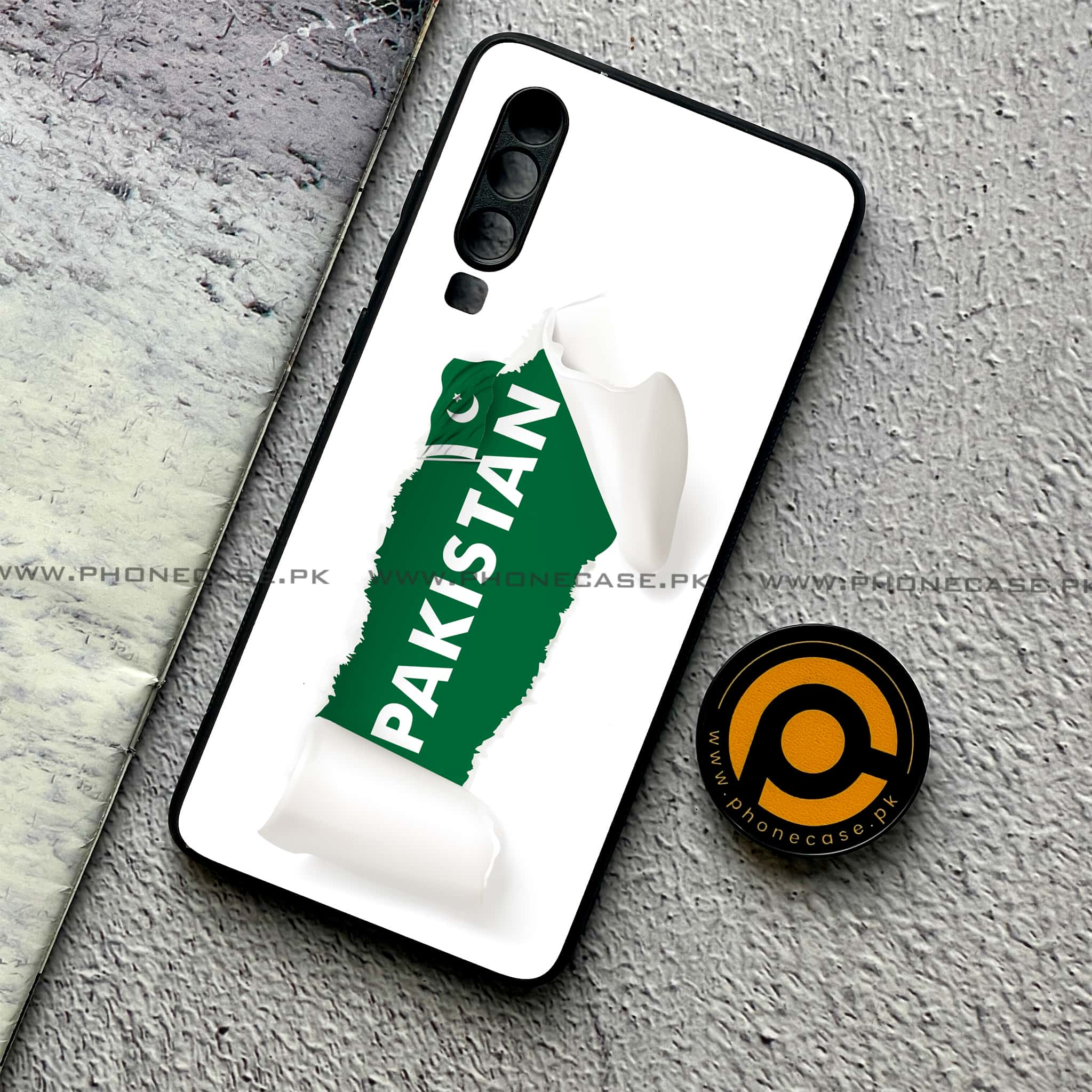 Huawei P30 - Pakistani Flag Series - Premium Printed Glass soft Bumper shock Proof Case