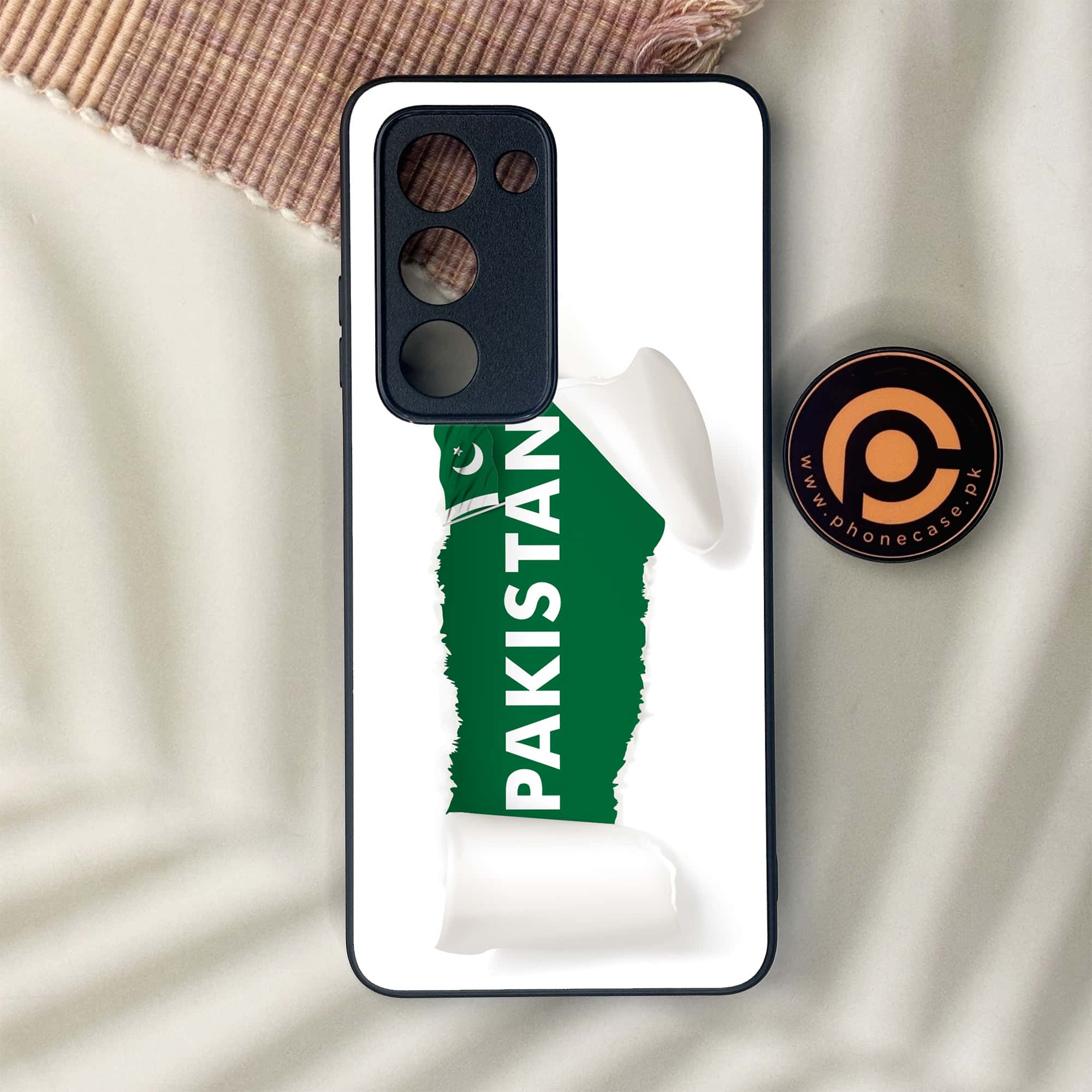 Oppo A5 2025 - Pakistani Flag Series - Premium Metal Printed soft Bumper shock Proof Case