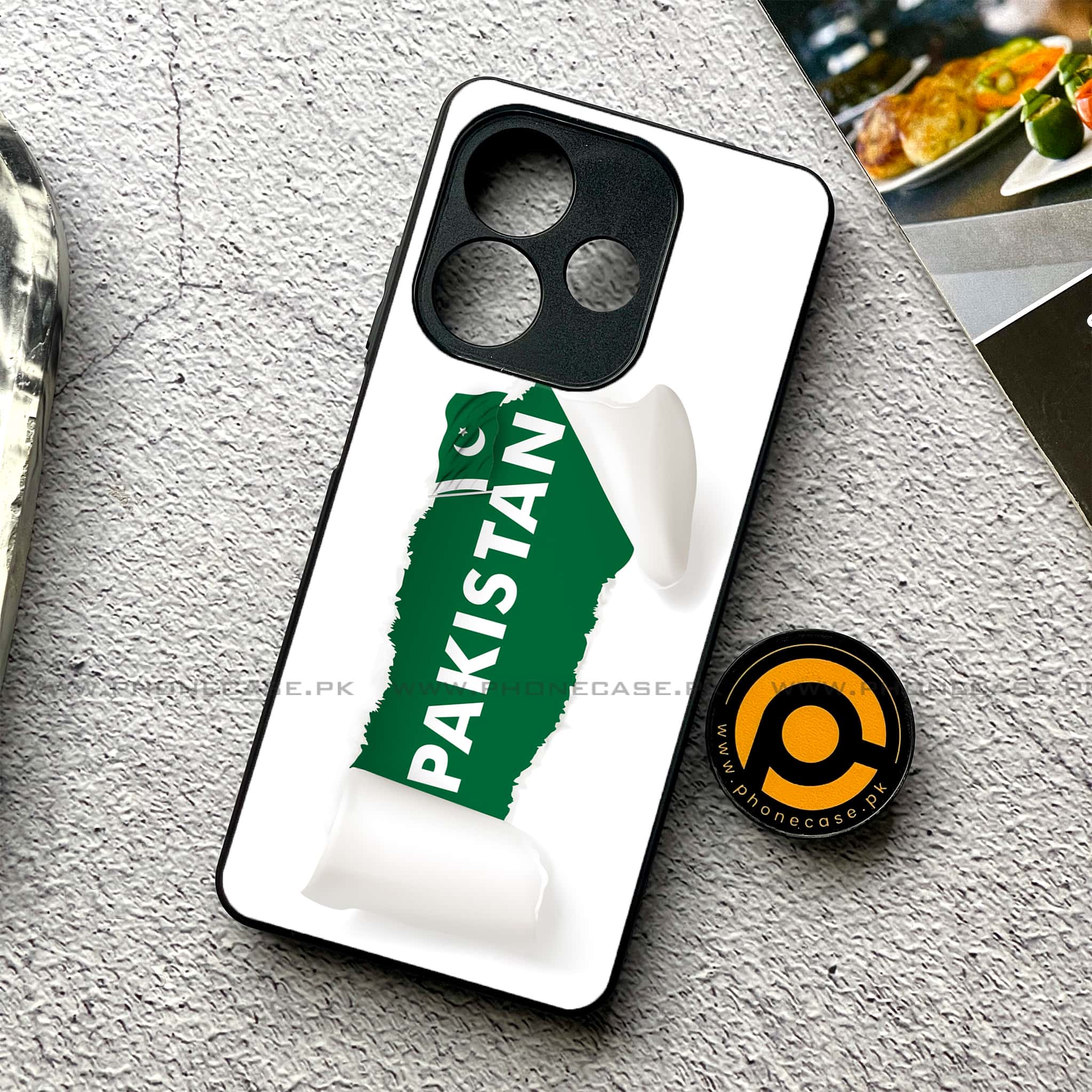 Oppo A5 Pro - Pakistani Flag Series - Premium Metal Printed soft Bumper shock Proof Case