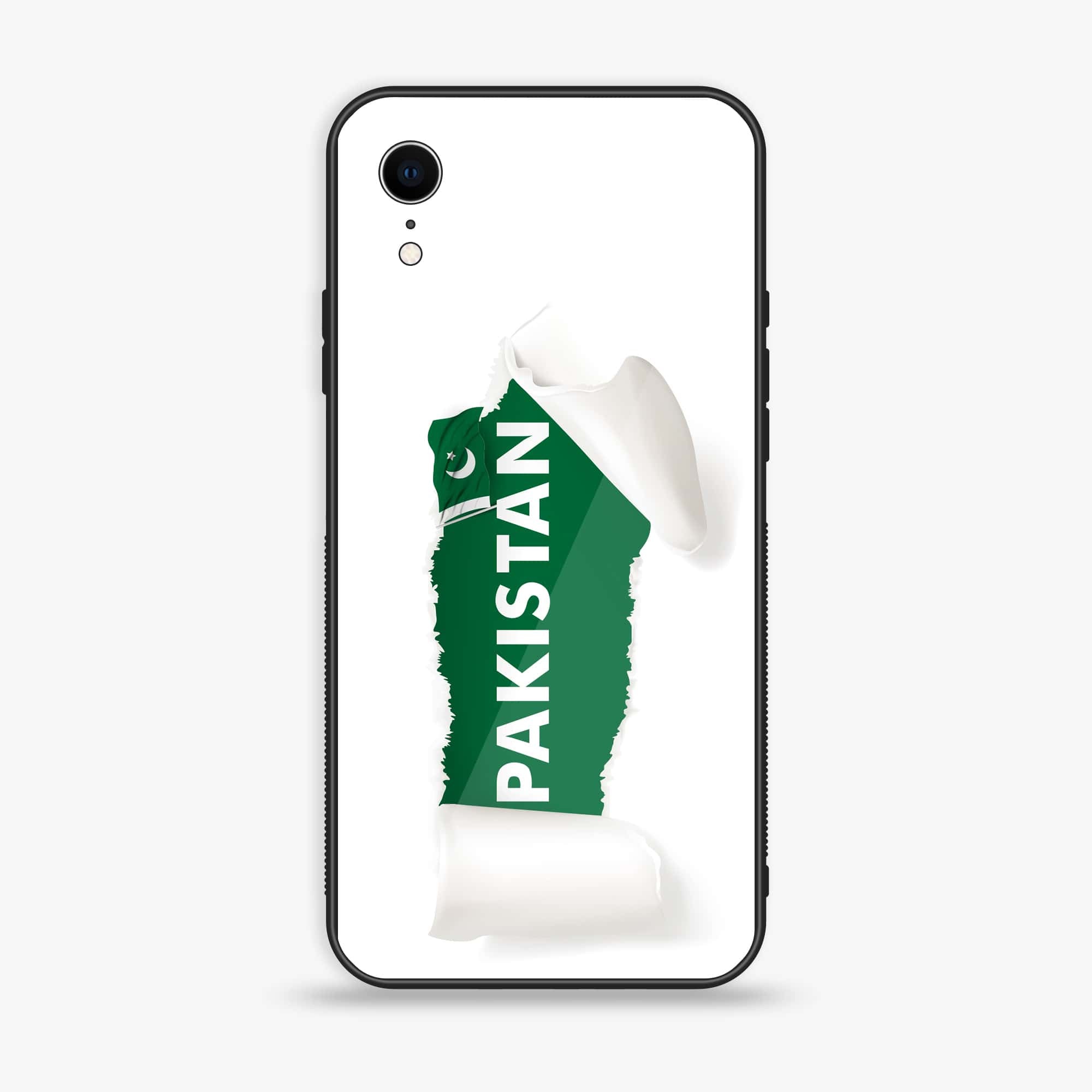 iPhone XR - Pakistani Flag Series - Premium Printed Glass soft Bumper shock Proof Case