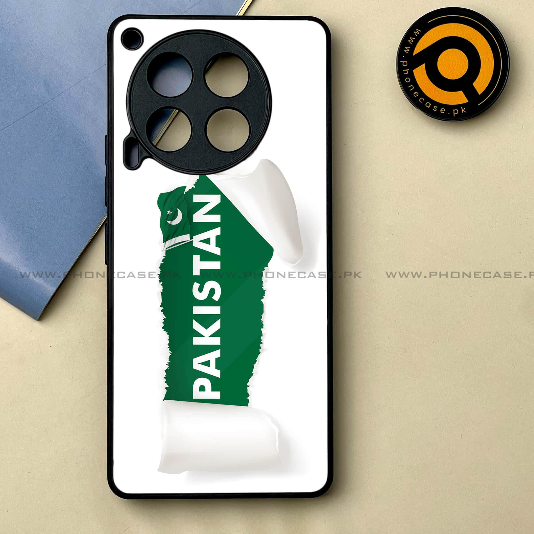 Tecno Camon 30 - Pakistani Flag Series -  Premium Printed Metal soft Bumper shock Proof Case