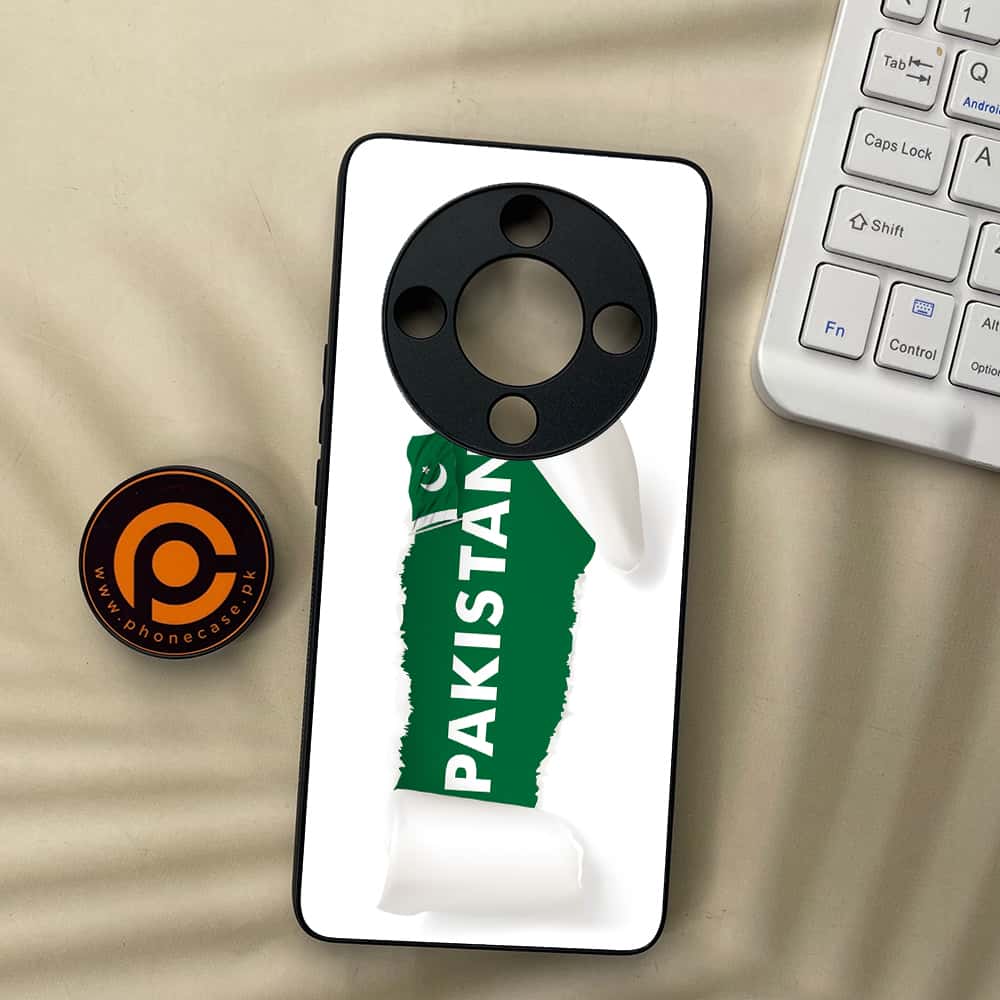 HONOR X9b 5G - Pakistani Flag Series - Premium Metal  Printed soft Bumper shock Proof Case