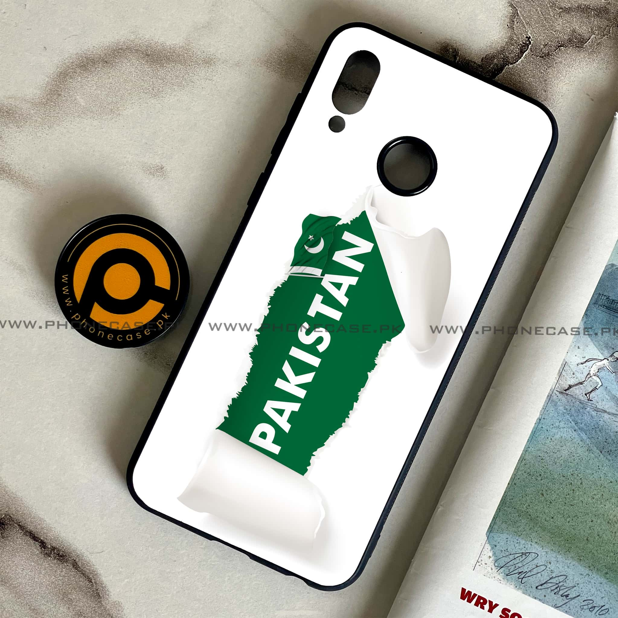 Huawei Honor Play - Pakistani Flag Series - Premium Printed Glass soft Bumper shock Proof Case