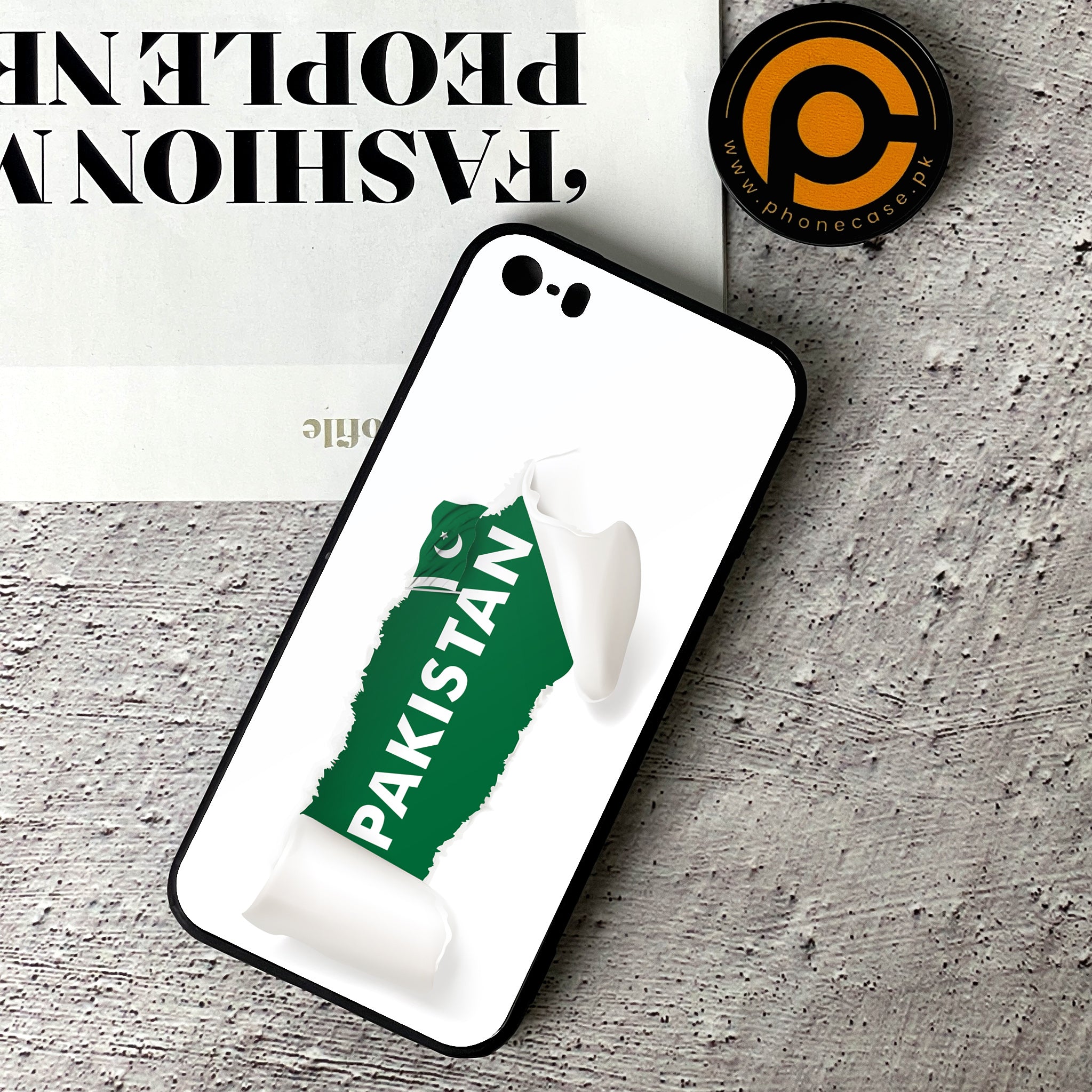 iPhone 5/5c/5s - Pakistani Flag Series - Premium Printed Glass soft Bumper shock Proof Case